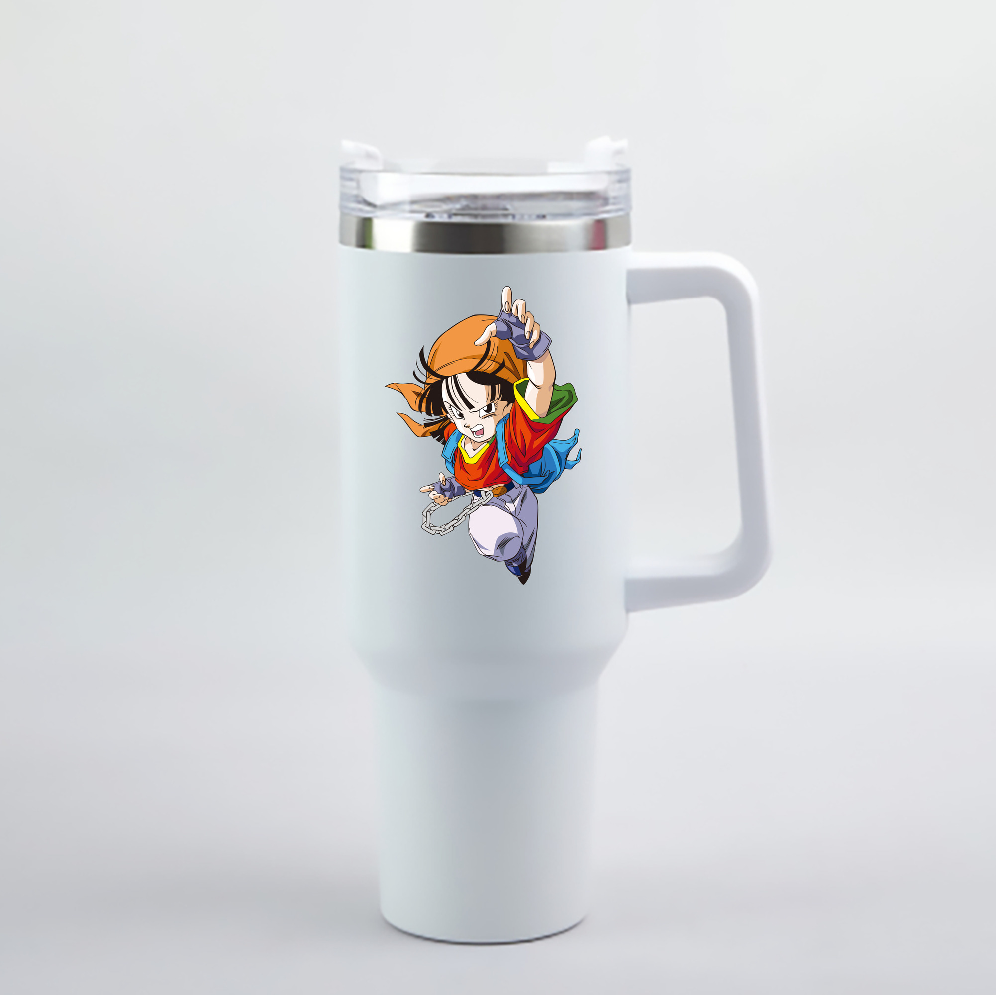 （画像用） ドラゴンボール パン DRAGON BALL Pan 1200mL車用タンブラー - クリスタルステッカー（プラスチックストロー付き）