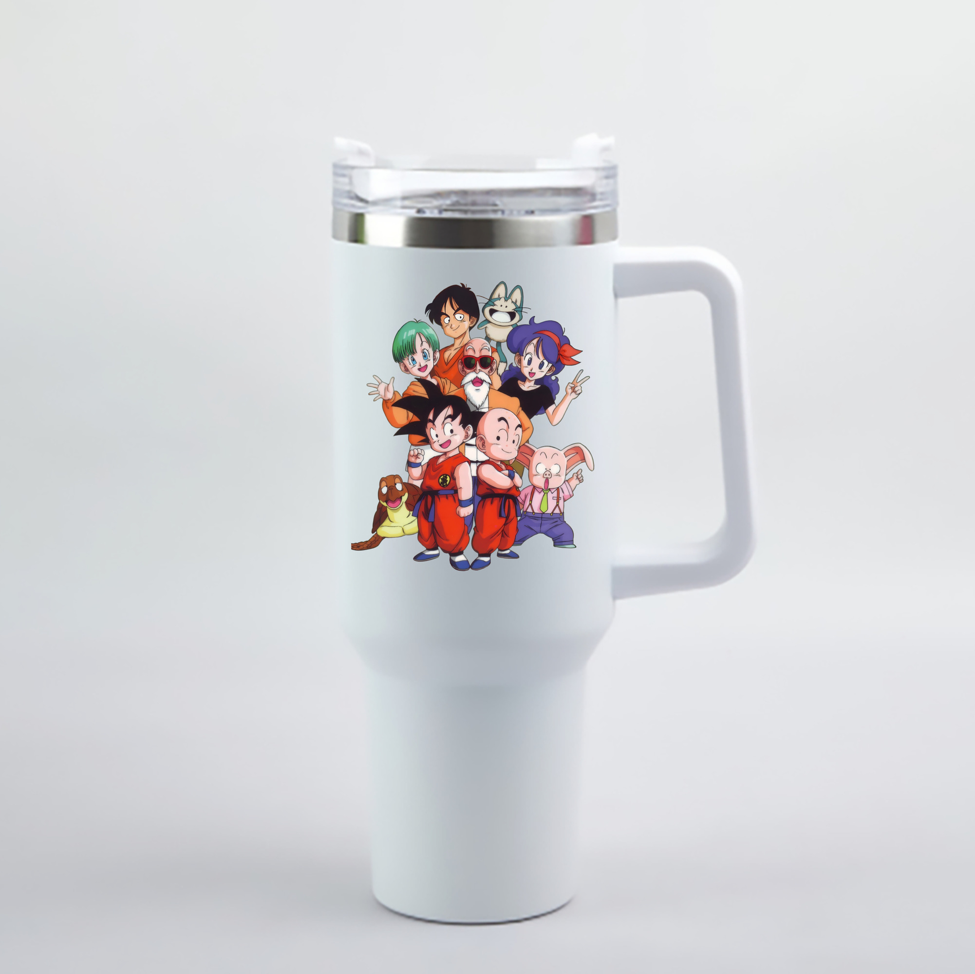 （画像用） ドラゴンボール DRAGON BALL 1200mL車用タンブラー - クリスタルステッカー（プラスチックストロー付き）