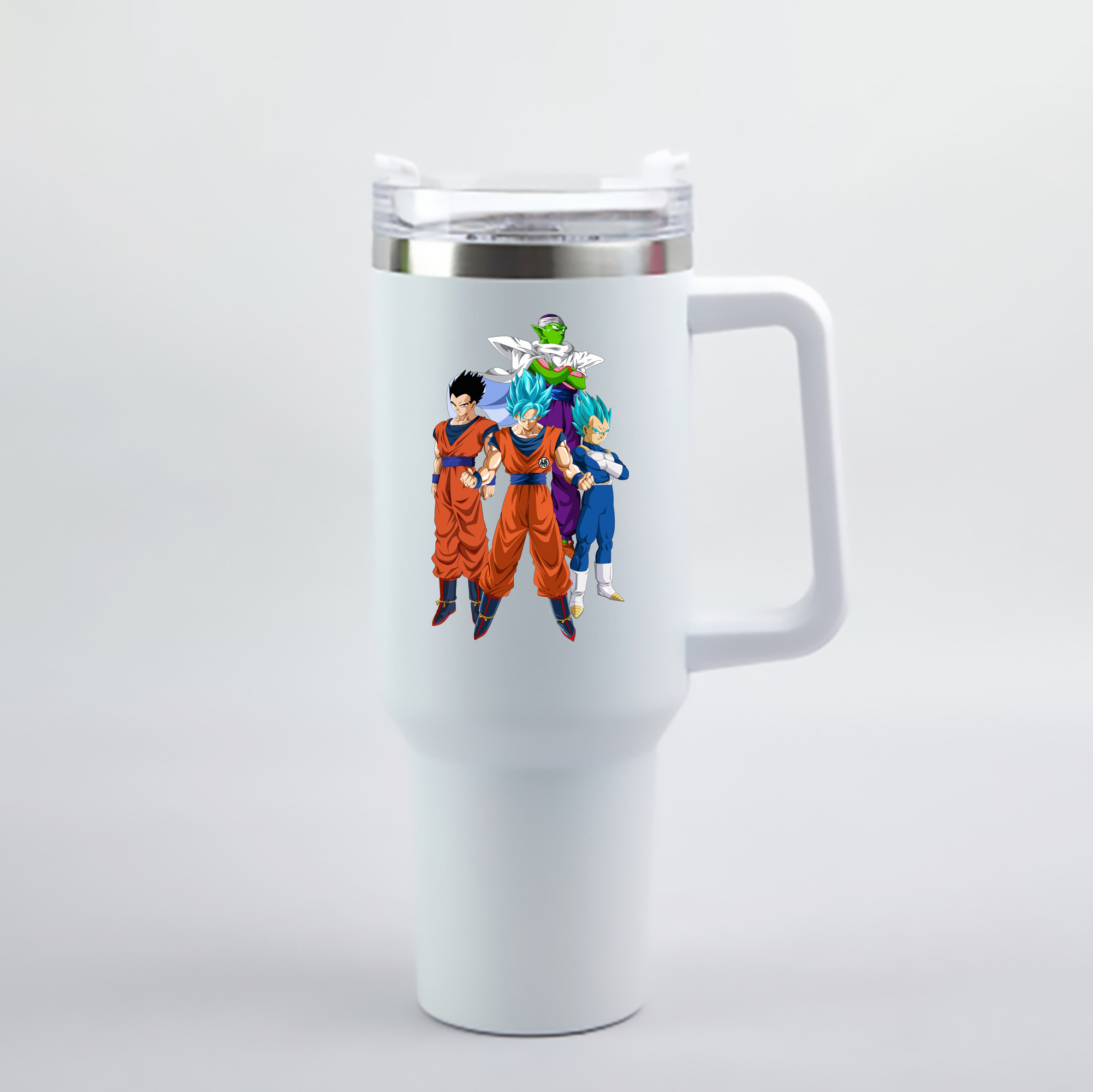 （画像用） ドラゴンボール DRAGON BALL 1200mL車用タンブラー - クリスタルステッカー（プラスチックストロー付き）