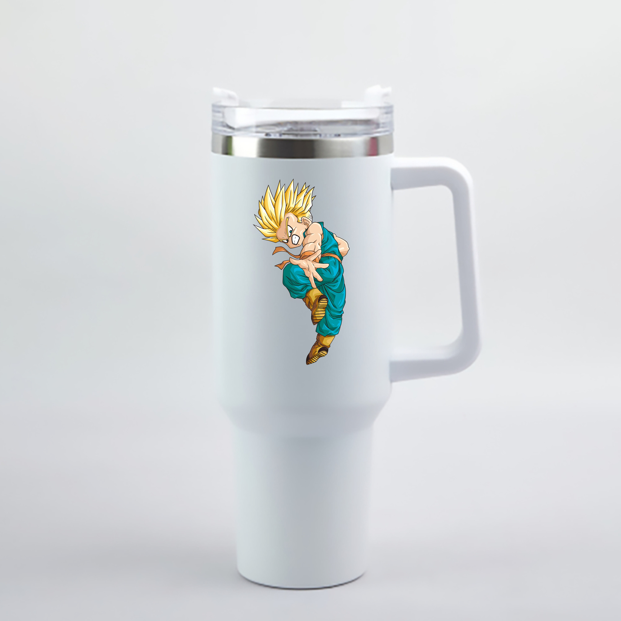 （画像用） ドラゴンボール DRAGON BALL 1200mL車用タンブラー - クリスタルステッカー（プラスチックストロー付き）