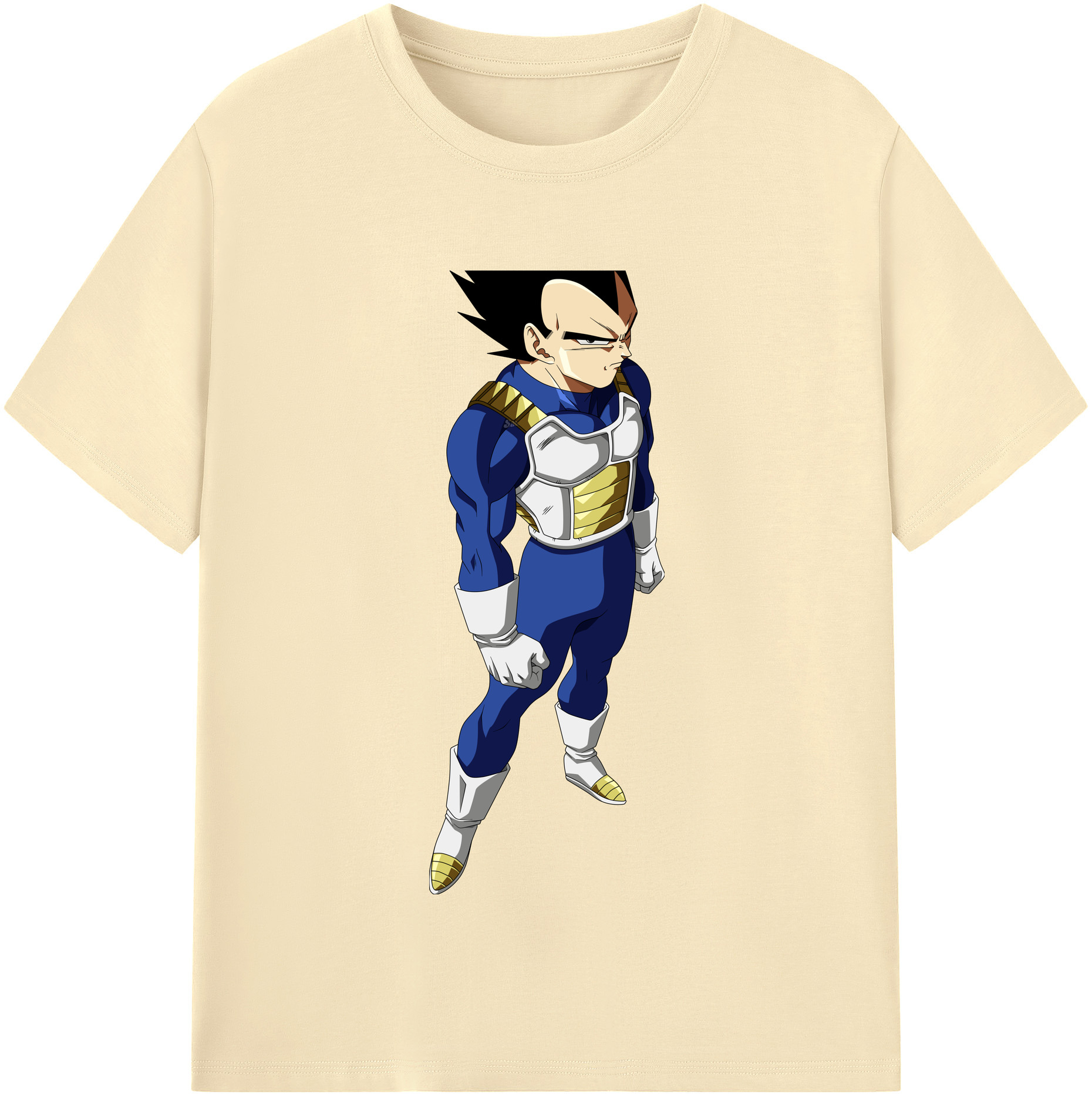 （画像用） ドラゴンボール ベジータ四世（Bejīta Yonsei）DRAGON BALL Vegeta IV 綿100％半袖Tシャツ（フロントプリント）
