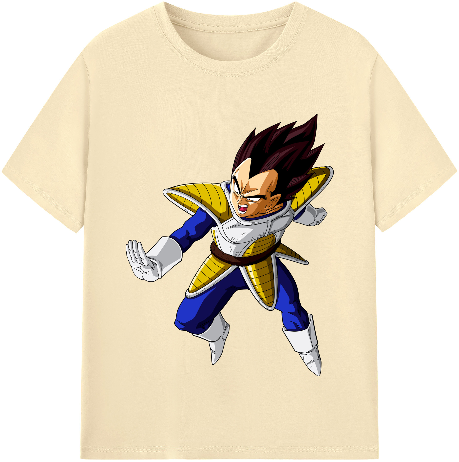 （画像用） ドラゴンボール ベジータ四世（Bejīta Yonsei）DRAGON BALL Vegeta IV 綿100％半袖Tシャツ（フロントプリント）