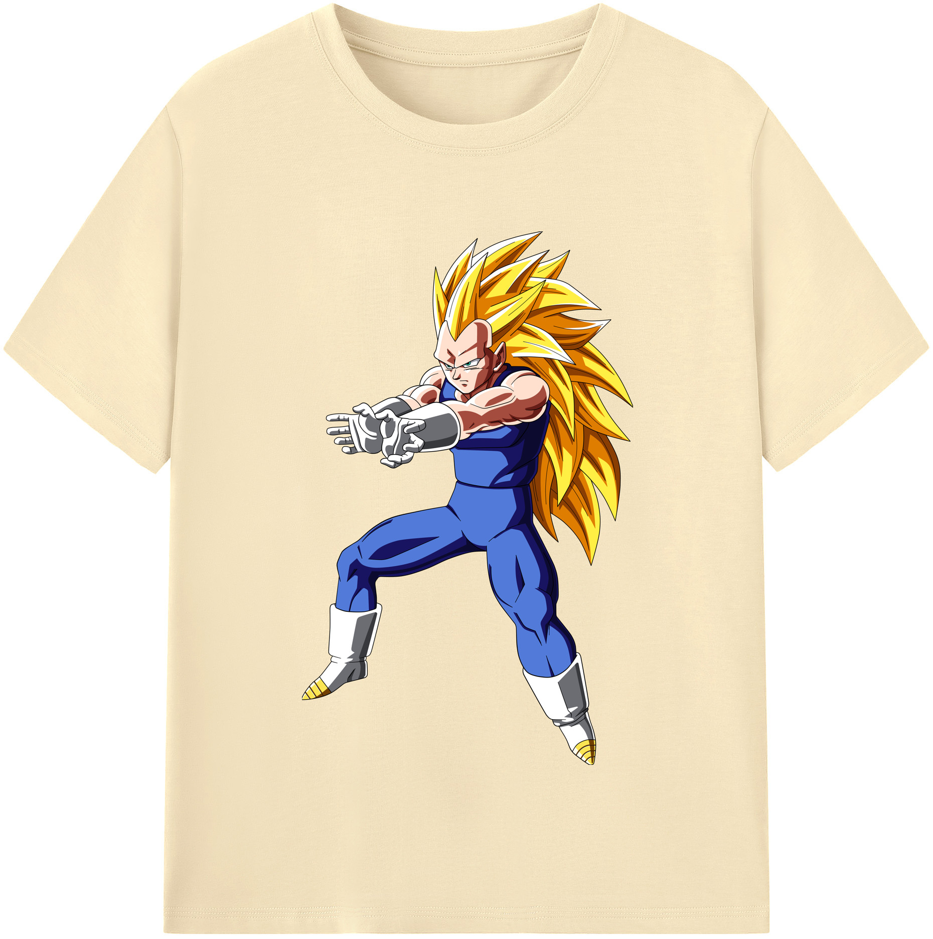 （画像用） ドラゴンボール ベジータ四世（Bejīta Yonsei）DRAGON BALL Vegeta IV 綿100％半袖Tシャツ（フロントプリント）