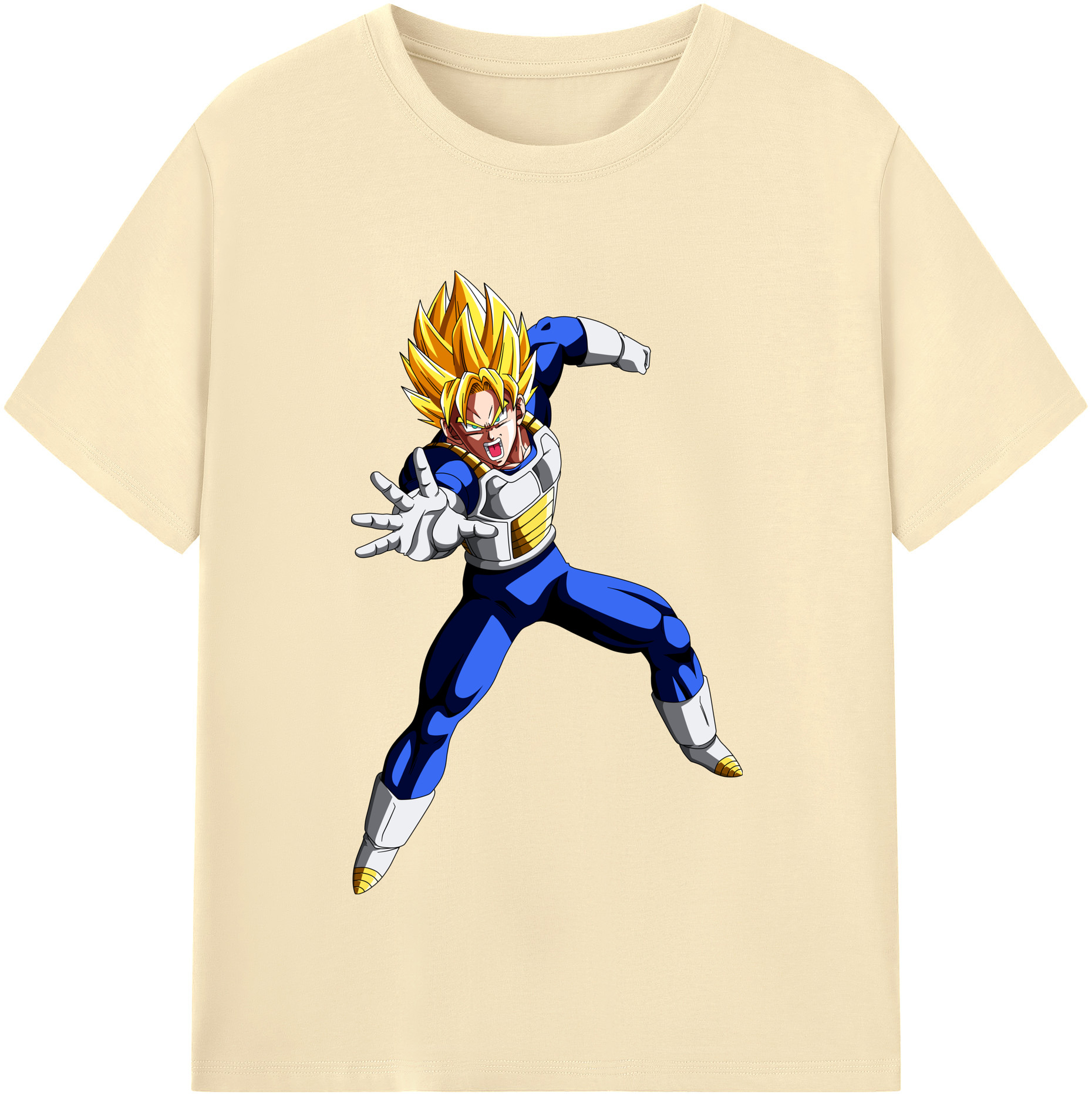 （画像用） ドラゴンボール ベジータ四世（Bejīta Yonsei）DRAGON BALL Vegeta IV 綿100％半袖Tシャツ（フロントプリント）