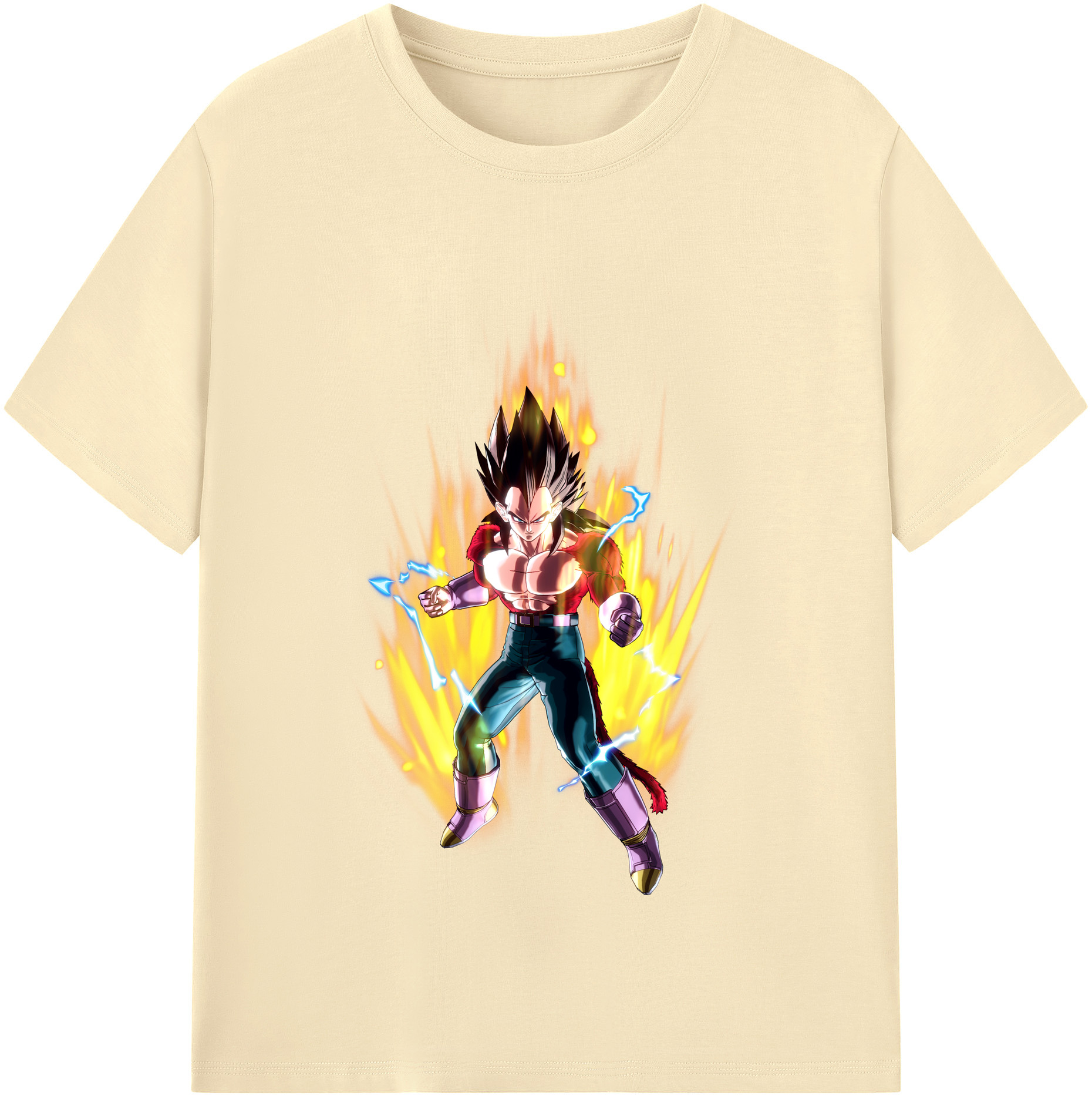 （画像用） ドラゴンボール ベジータ四世（Bejīta Yonsei）DRAGON BALL Vegeta IV 綿100％半袖Tシャツ（フロントプリント）