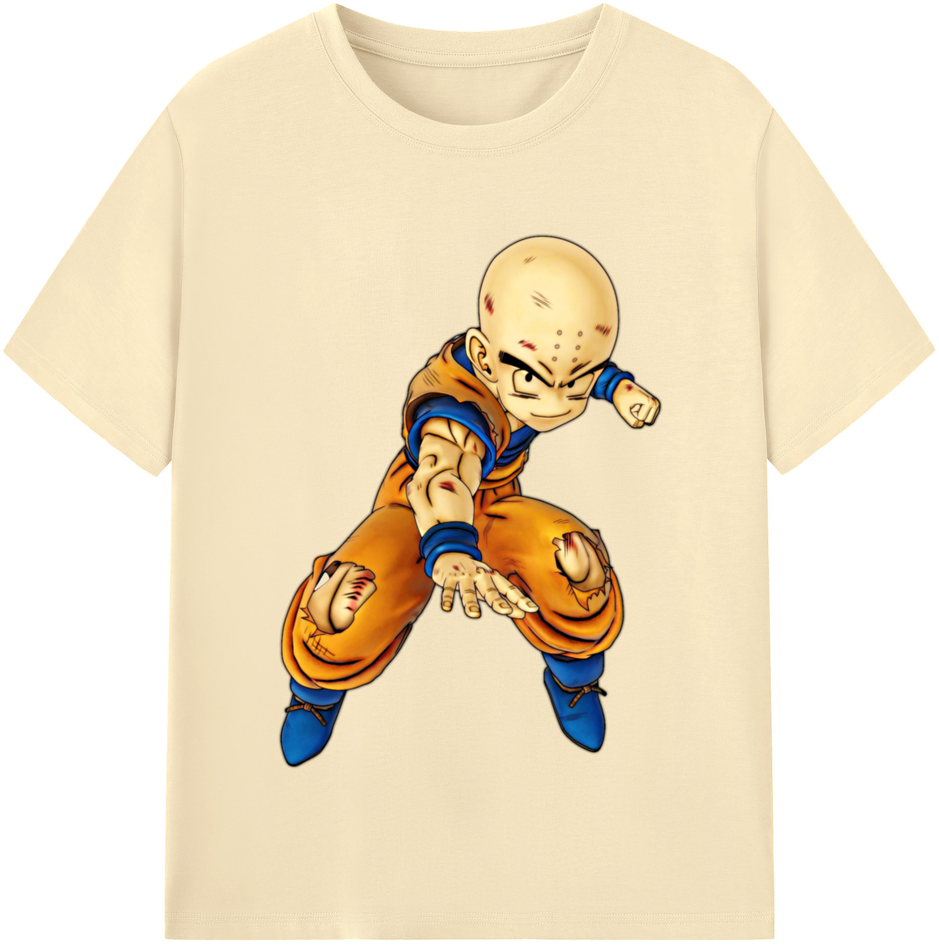 （画像用） ドラゴンボール クリリン DRAGON BALL krillin 綿100％半袖Tシャツ（フロントプリント）