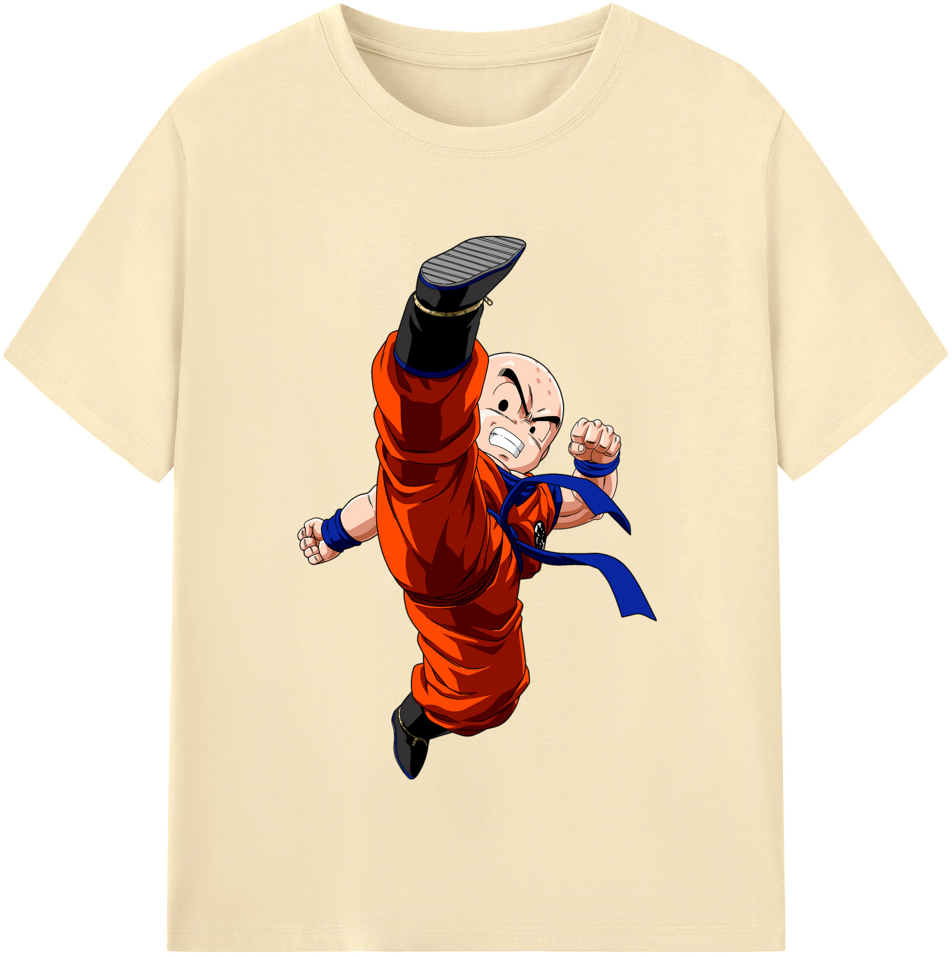 （画像用） ドラゴンボール クリリン DRAGON BALL krillin 綿100％半袖Tシャツ（フロントプリント）