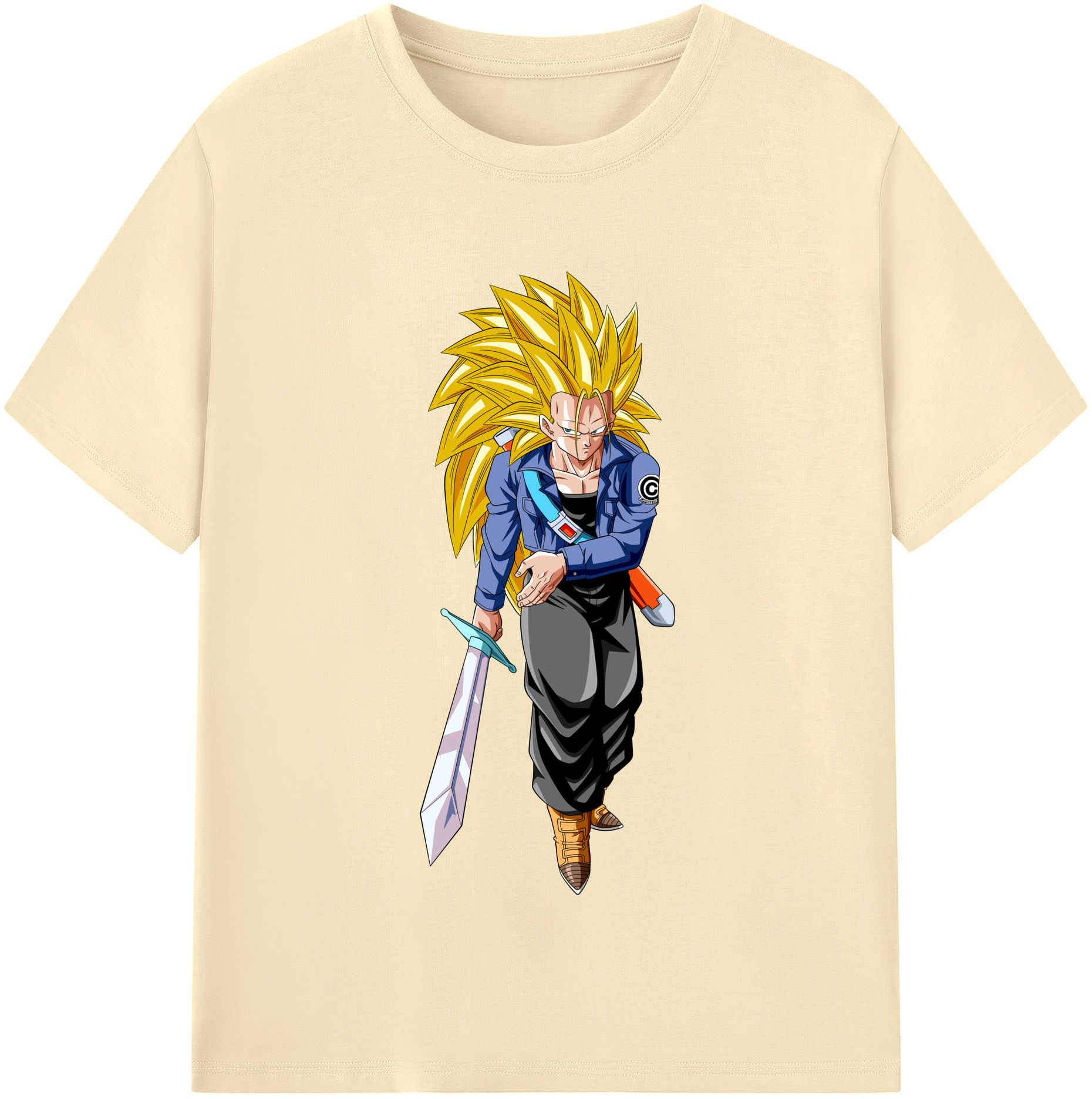 （画像用） ドラゴンボール トランクス（Torankusu）DRAGON BALL Trunks 綿100％半袖Tシャツ（フロントプリント）