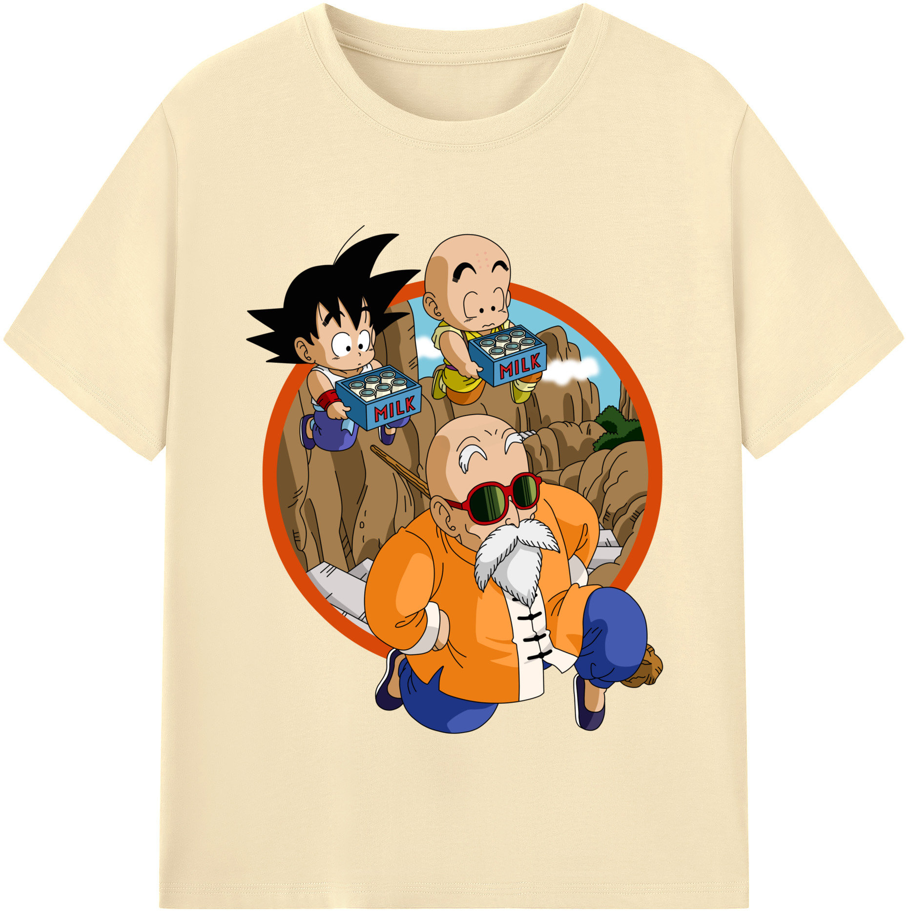 （画像用） ドラゴンボール 亀仙人（かめせんにん） DRAGON BALL Master Roshi Kame Sennin 綿100％半袖Tシャツ（フロントプリント）