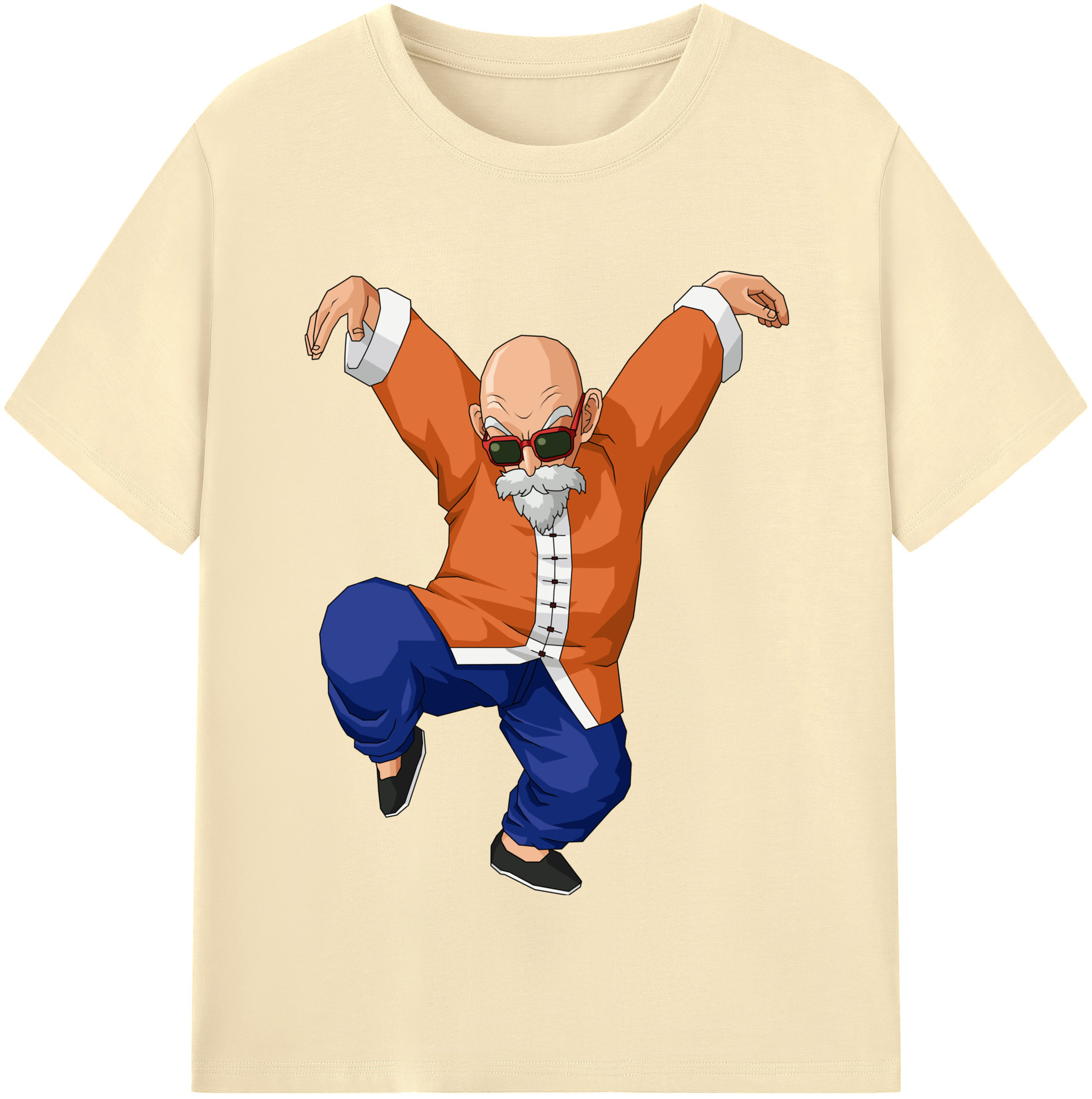（画像用） ドラゴンボール 亀仙人（かめせんにん） DRAGON BALL Master Roshi Kame Sennin 綿100％半袖Tシャツ（フロントプリント）