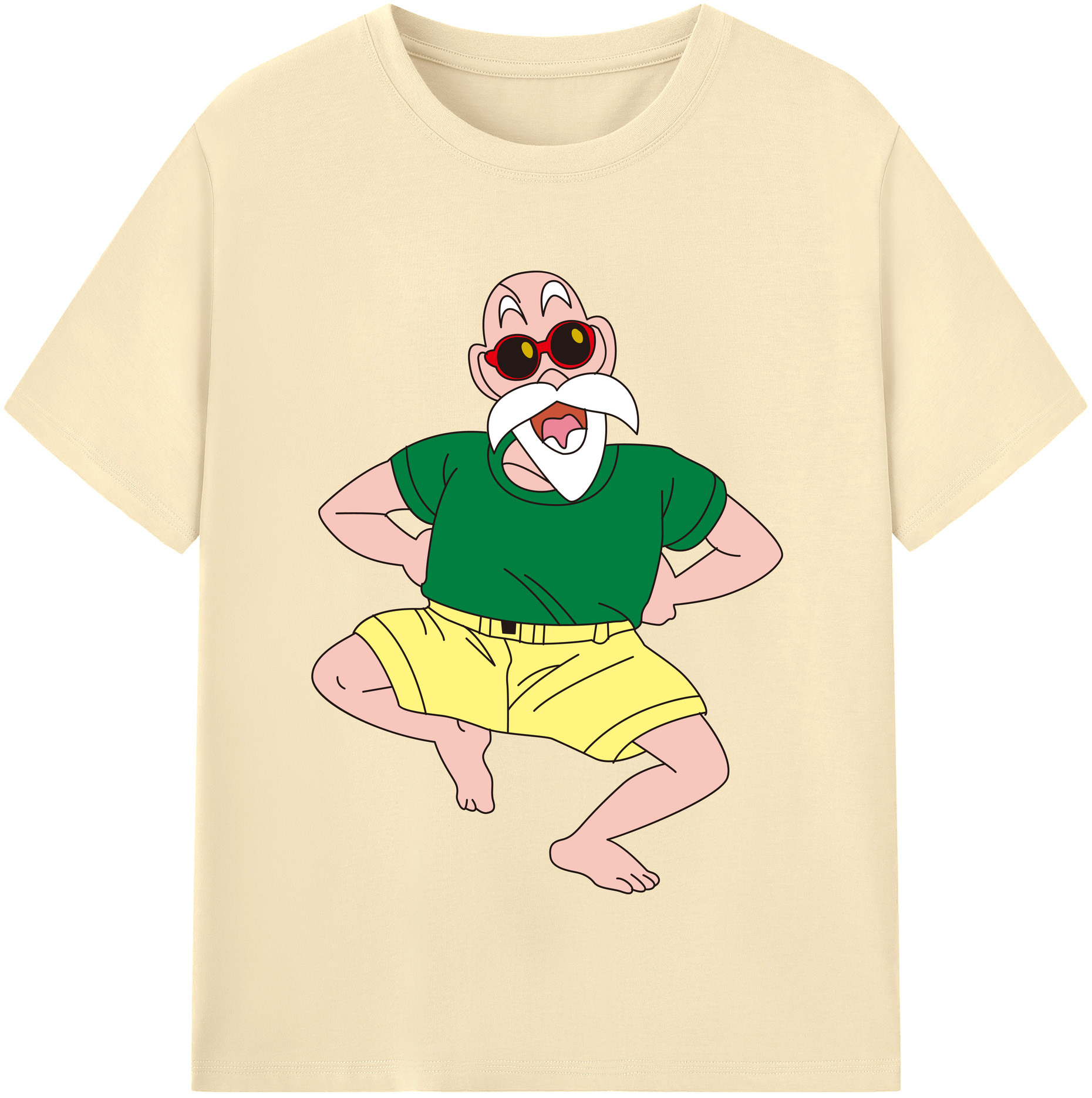 （画像用） ドラゴンボール 亀仙人（かめせんにん） DRAGON BALL Master Roshi Kame Sennin 綿100％半袖Tシャツ（フロントプリント）
