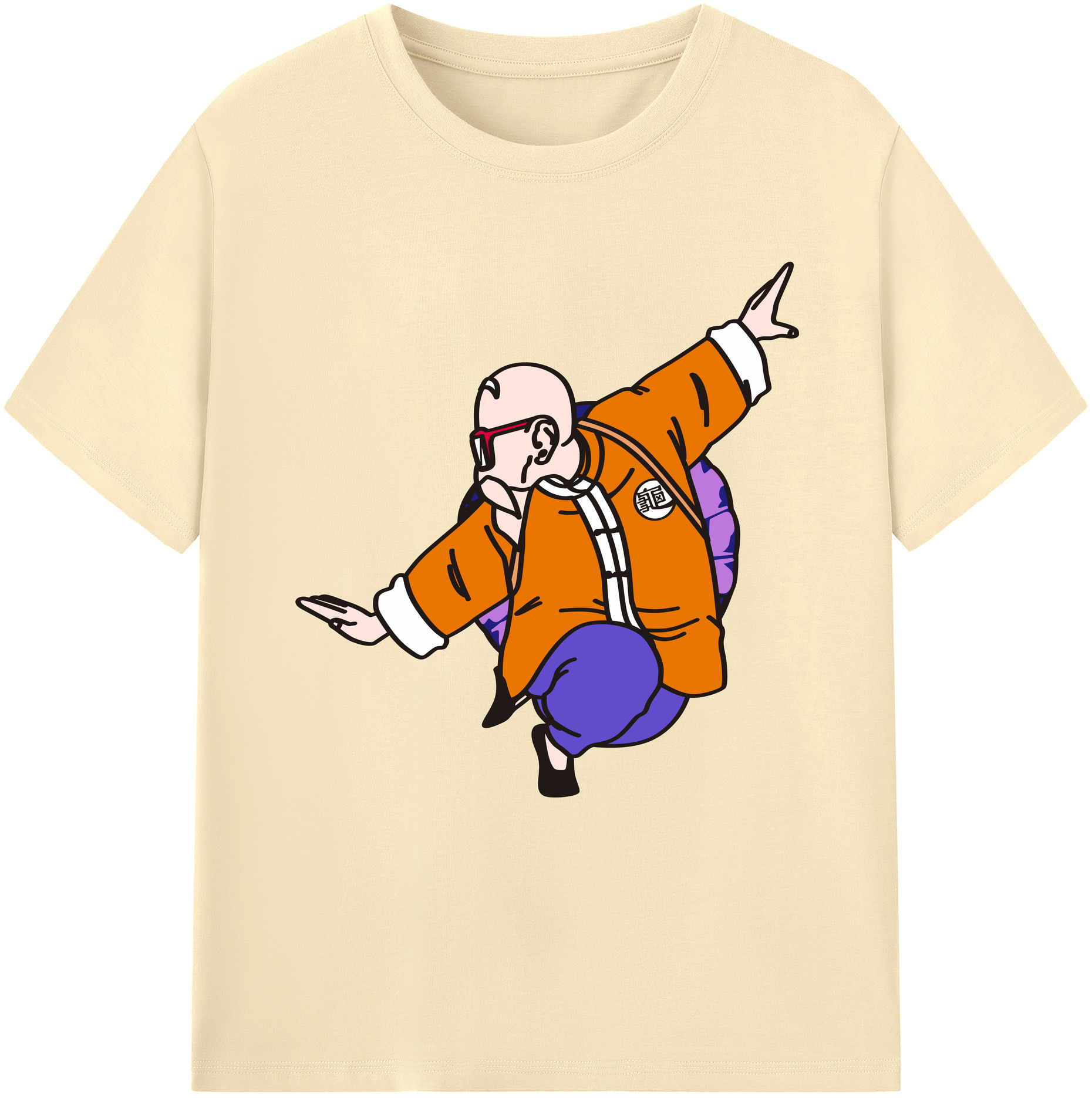 （画像用） ドラゴンボール 亀仙人（かめせんにん） DRAGON BALL Master Roshi Kame Sennin 綿100％半袖Tシャツ（フロントプリント）