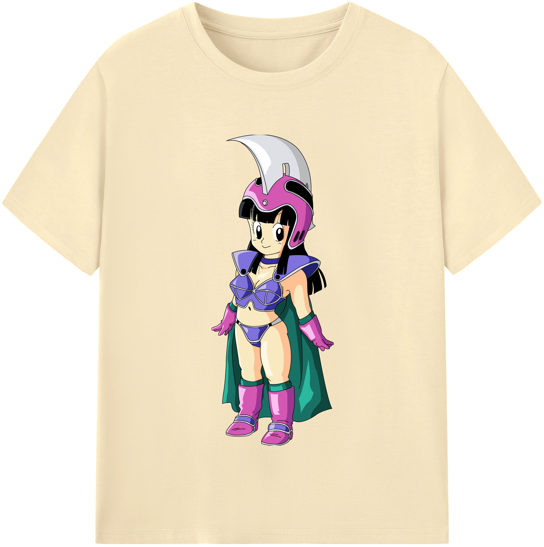 （画像用） ドラゴンボール チチ DRAGON BALL Chichi 綿100％半袖Tシャツ（フロントプリント）