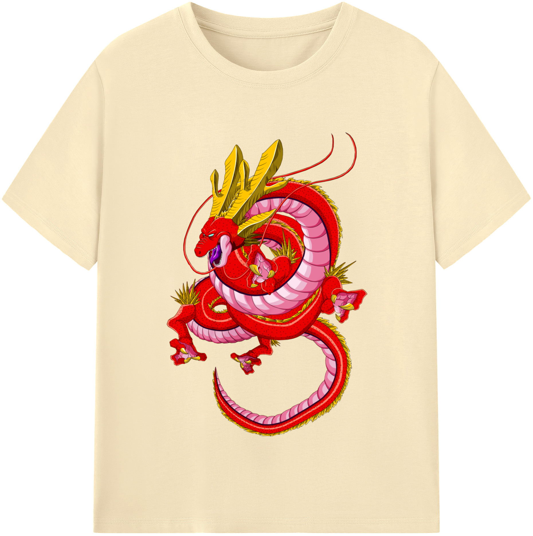 （画像用） ドラゴンボール 神龍 シェンロン DRAGON BALL Shenron 綿100％半袖Tシャツ（フロントプリント）