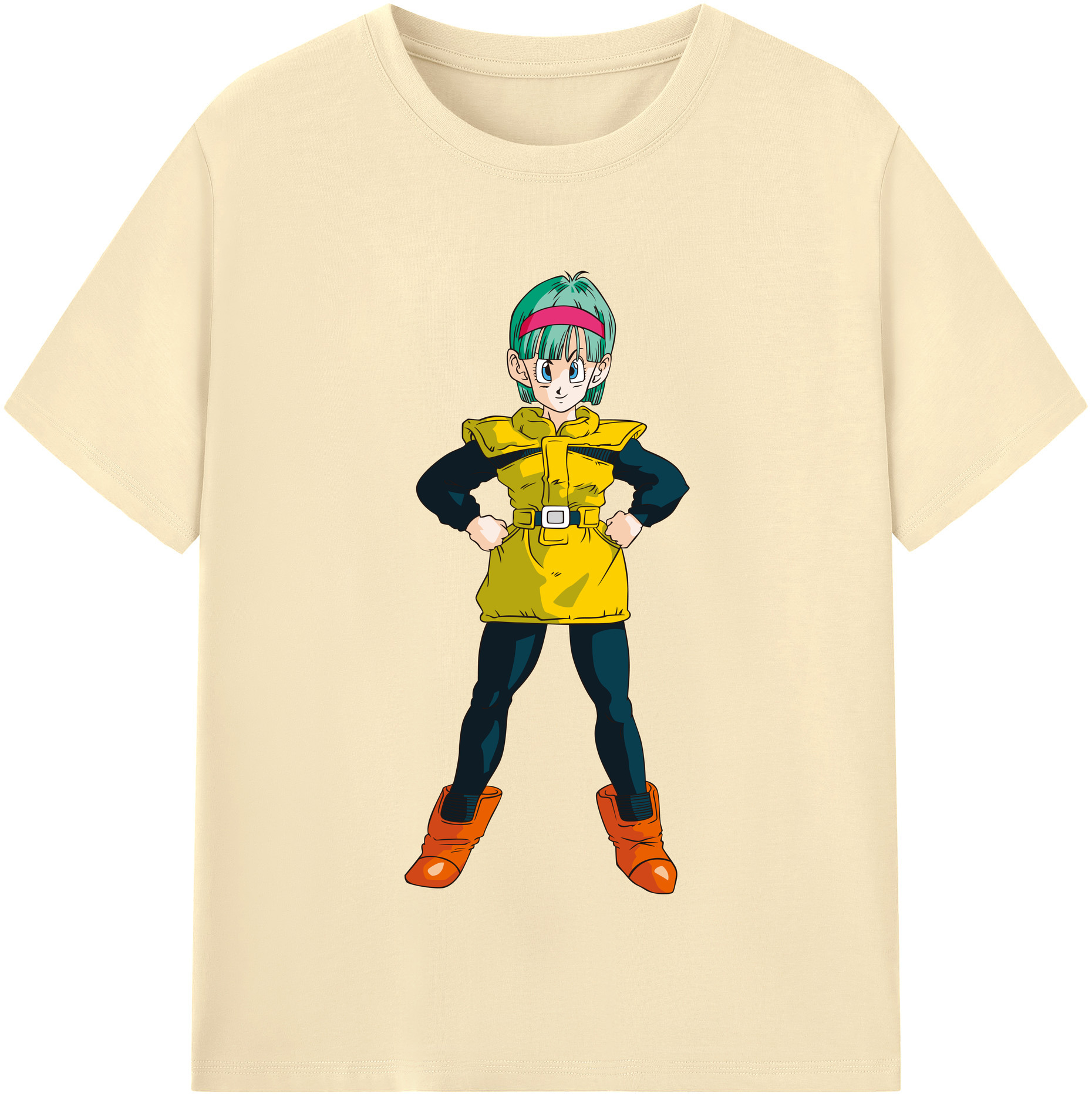 （画像用） ドラゴンボール ブルマ DRAGON BALL Bulma 綿100％半袖Tシャツ（フロントプリント）