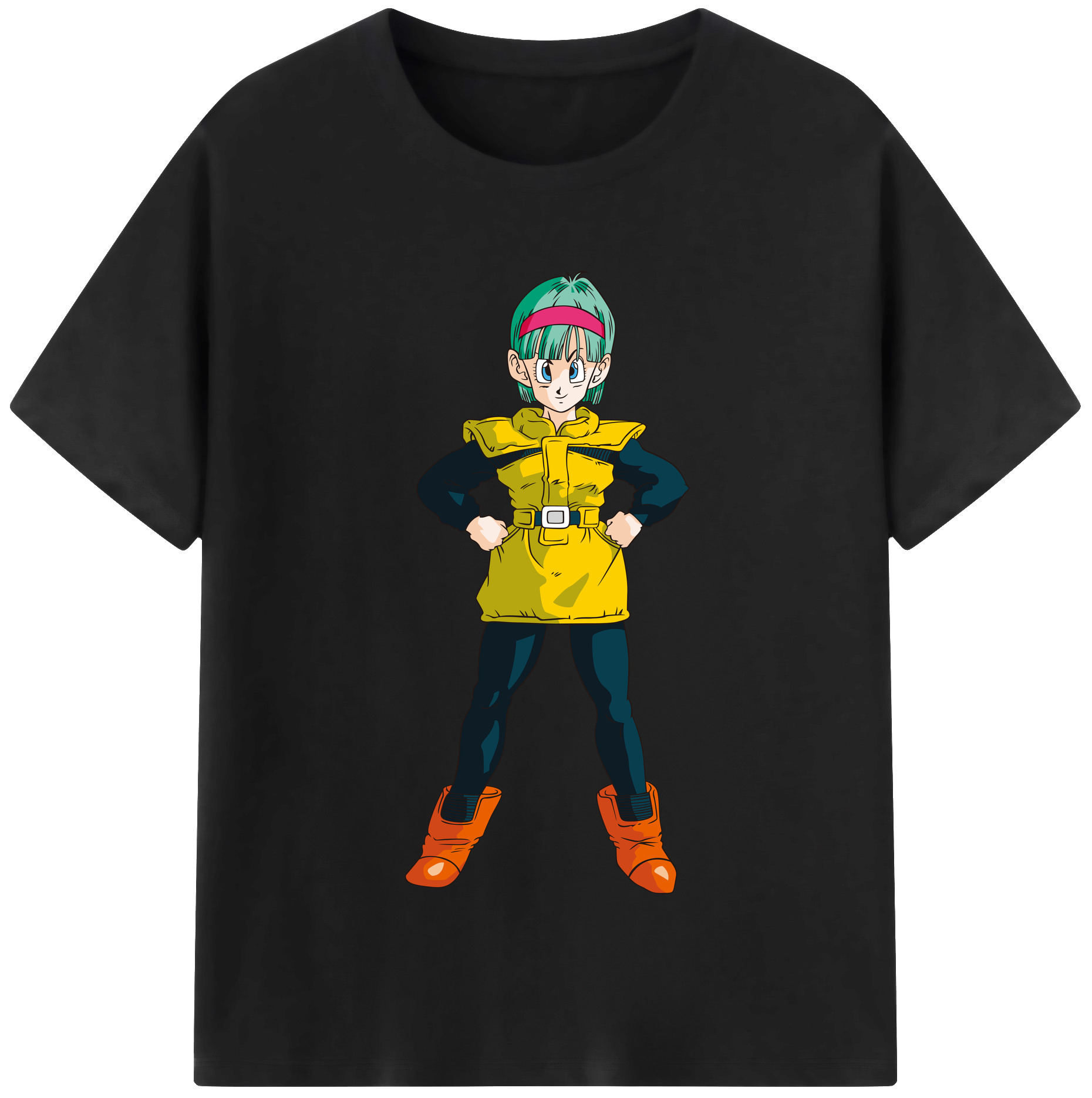 （画像用） ドラゴンボール ブルマ DRAGON BALL Bulma 綿100％半袖Tシャツ（フロントプリント）
