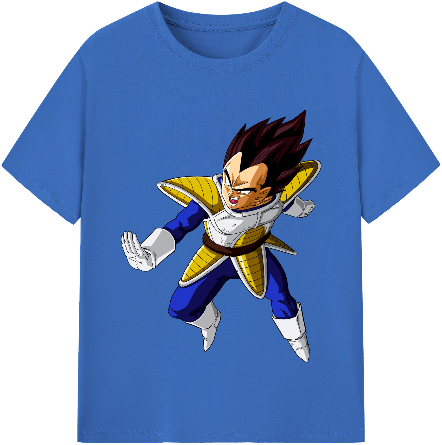 （画像用） ドラゴンボール ベジータ四世（Bejīta Yonsei）DRAGON BALL Vegeta IV 綿100％半袖Tシャツ（フロントプリント）