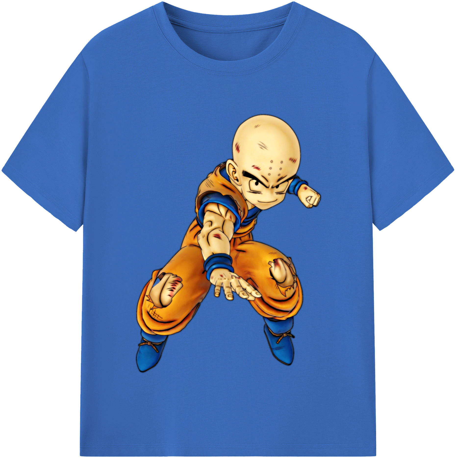 （画像用） ドラゴンボール クリリン DRAGON BALL krillin 綿100％半袖Tシャツ（フロントプリント）
