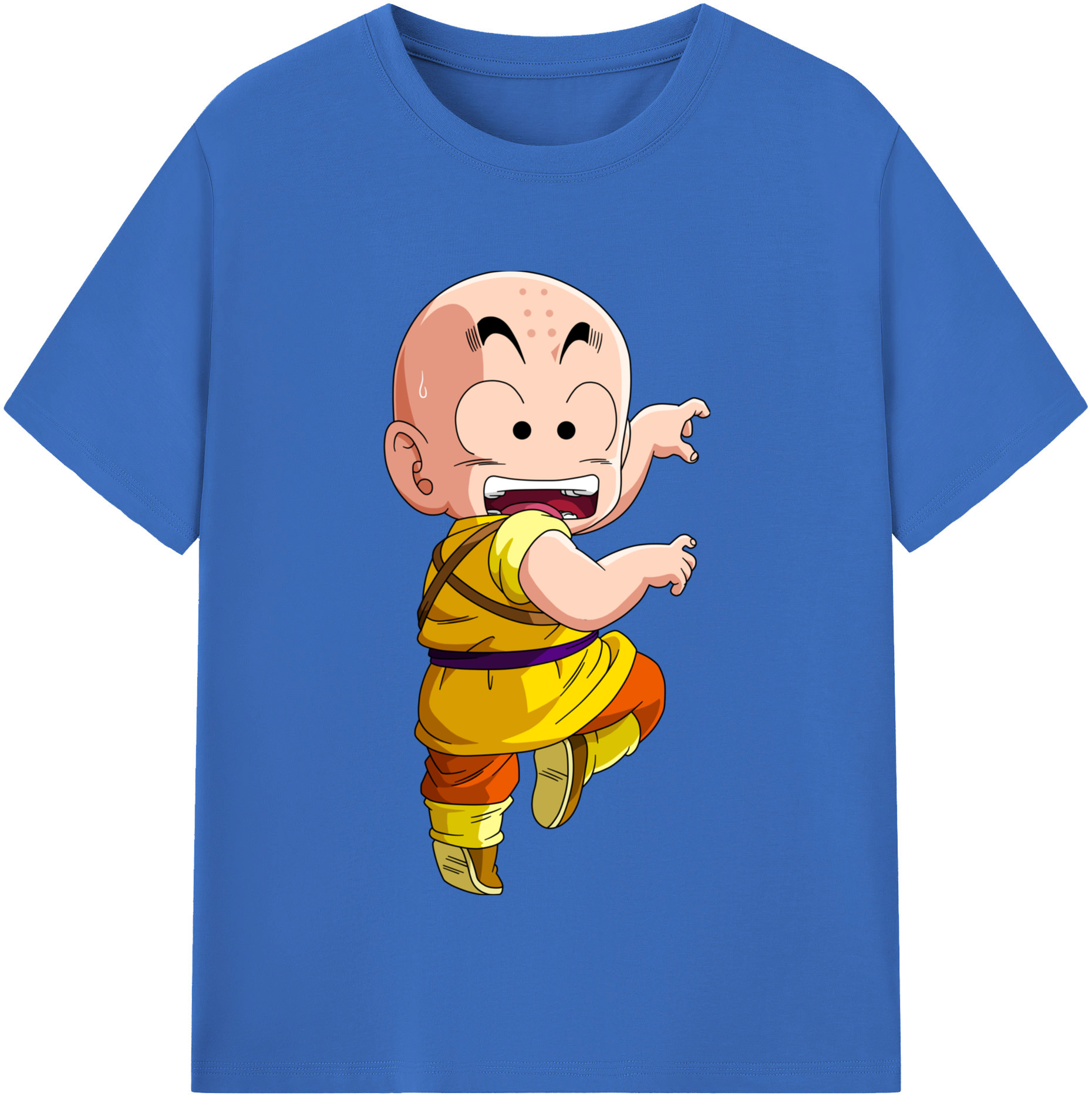 （画像用） ドラゴンボール クリリン DRAGON BALL krillin 綿100％半袖Tシャツ（フロントプリント）