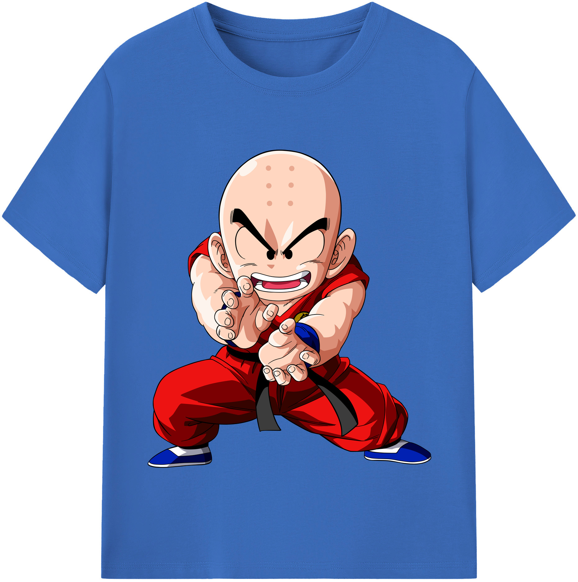 （画像用） ドラゴンボール クリリン DRAGON BALL krillin 綿100％半袖Tシャツ（フロントプリント）