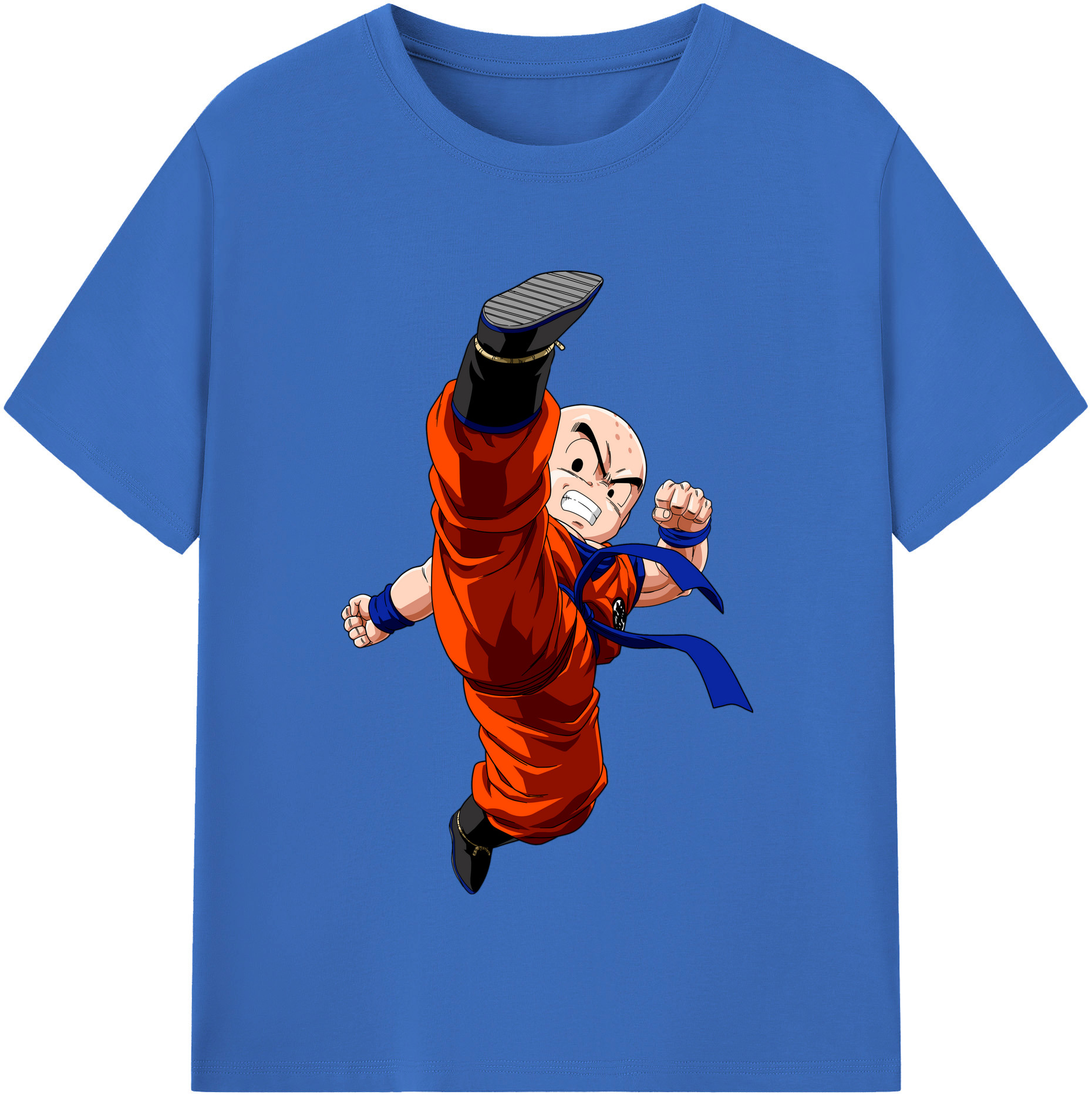 （画像用） ドラゴンボール クリリン DRAGON BALL krillin 綿100％半袖Tシャツ（フロントプリント）