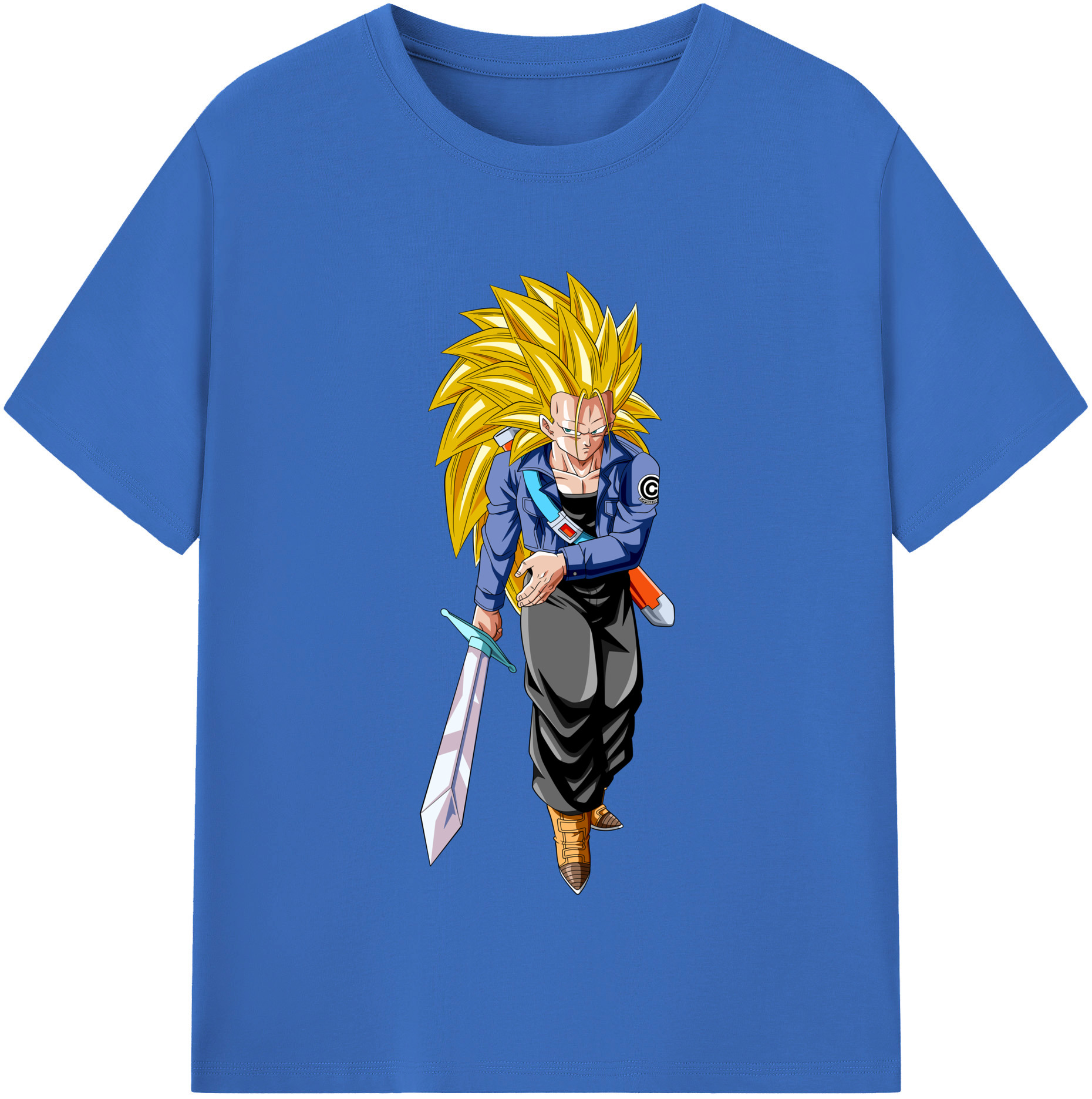 （画像用） ドラゴンボール トランクス（Torankusu）DRAGON BALL Trunks 綿100％半袖Tシャツ（フロントプリント）
