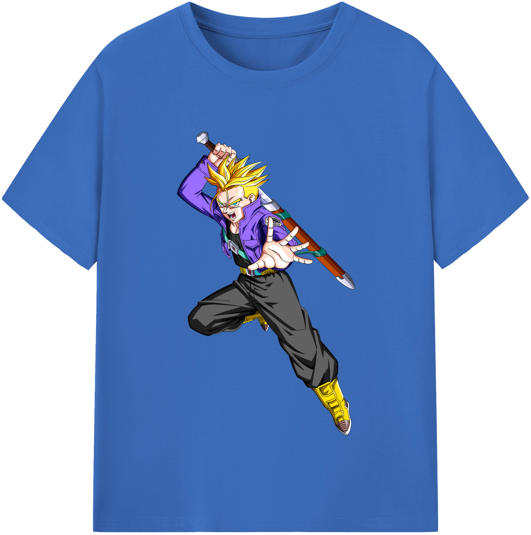 （画像用） ドラゴンボール トランクス（Torankusu）DRAGON BALL Trunks 綿100％半袖Tシャツ（フロントプリント）