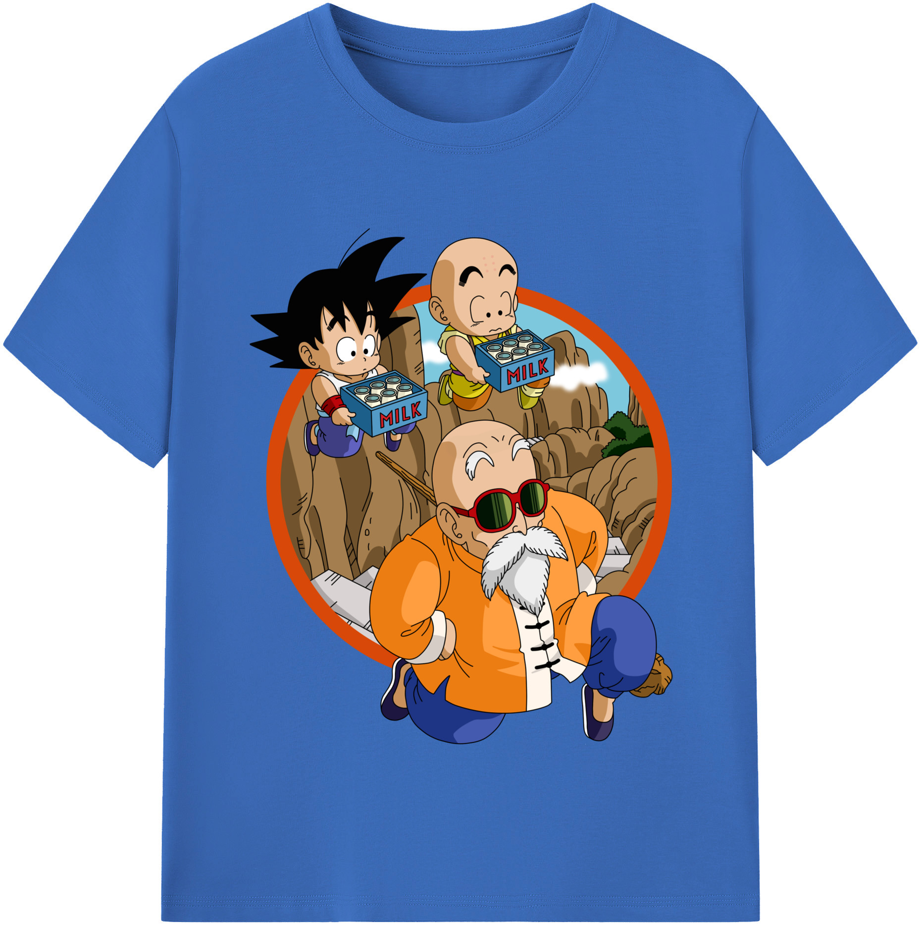 （画像用） ドラゴンボール 亀仙人（かめせんにん） DRAGON BALL Master Roshi Kame Sennin 綿100％半袖Tシャツ（フロントプリント）