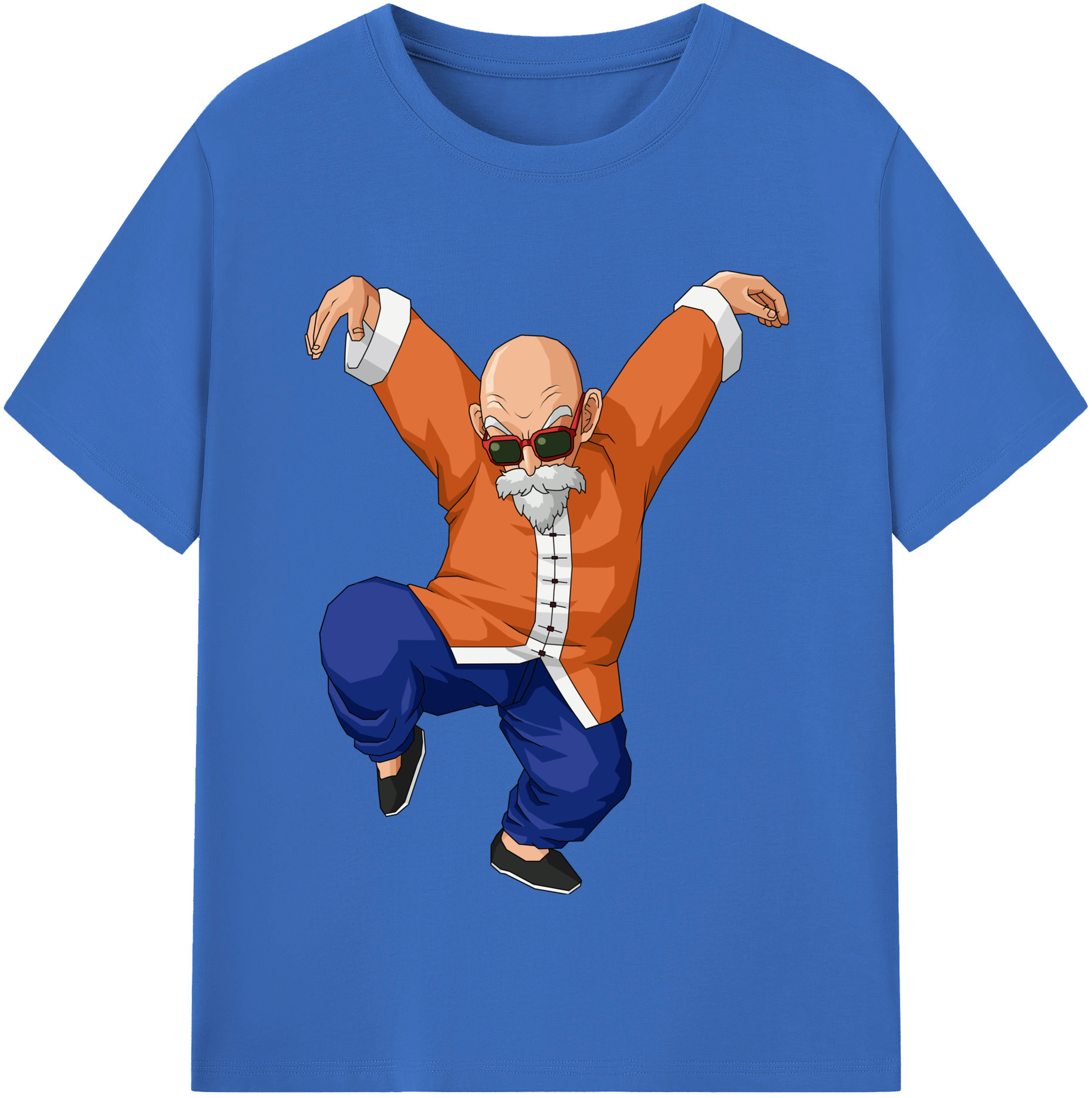 （画像用） ドラゴンボール 亀仙人（かめせんにん） DRAGON BALL Master Roshi Kame Sennin 綿100％半袖Tシャツ（フロントプリント）