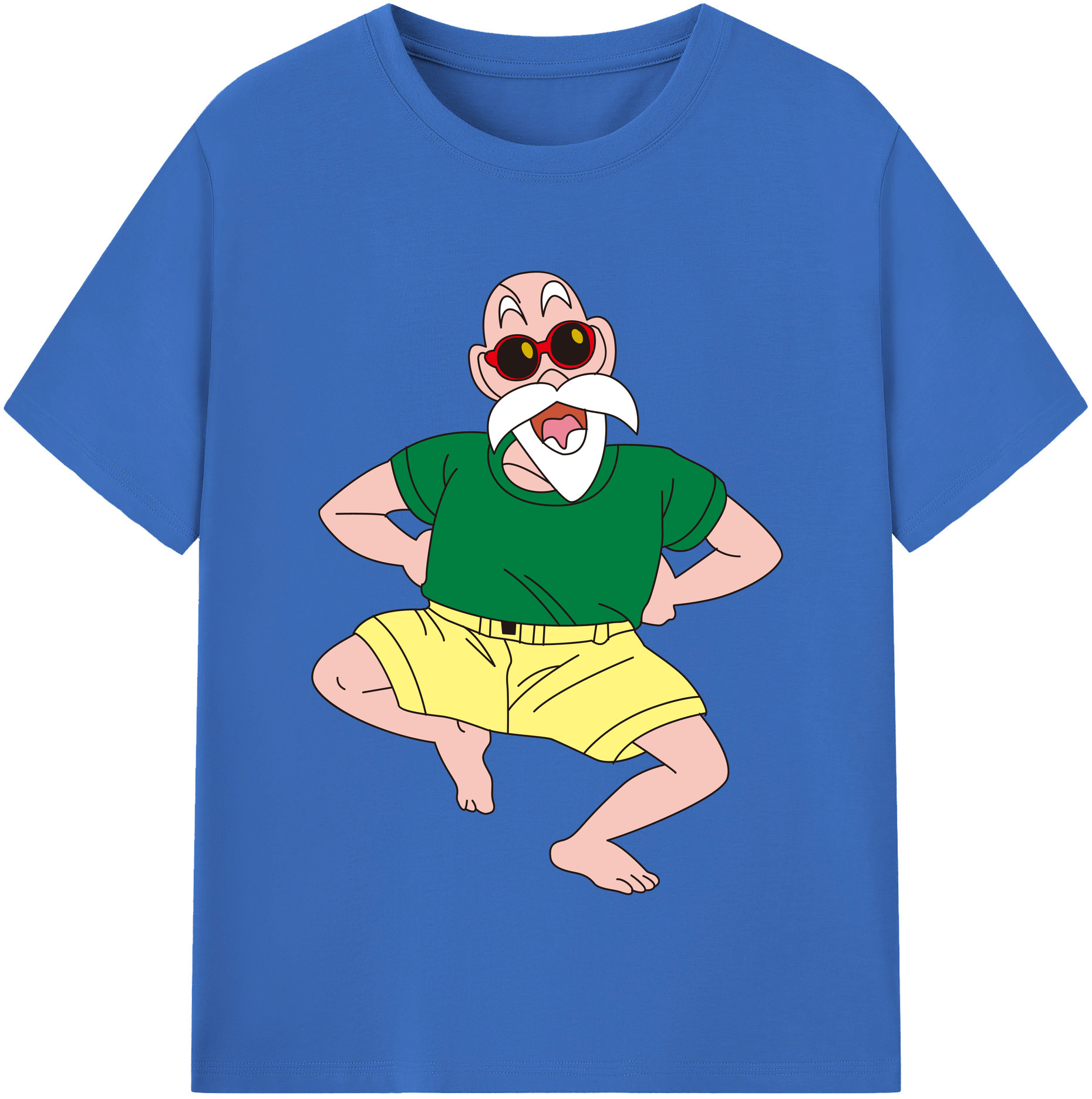 （画像用） ドラゴンボール 亀仙人（かめせんにん） DRAGON BALL Master Roshi Kame Sennin 綿100％半袖Tシャツ（フロントプリント）