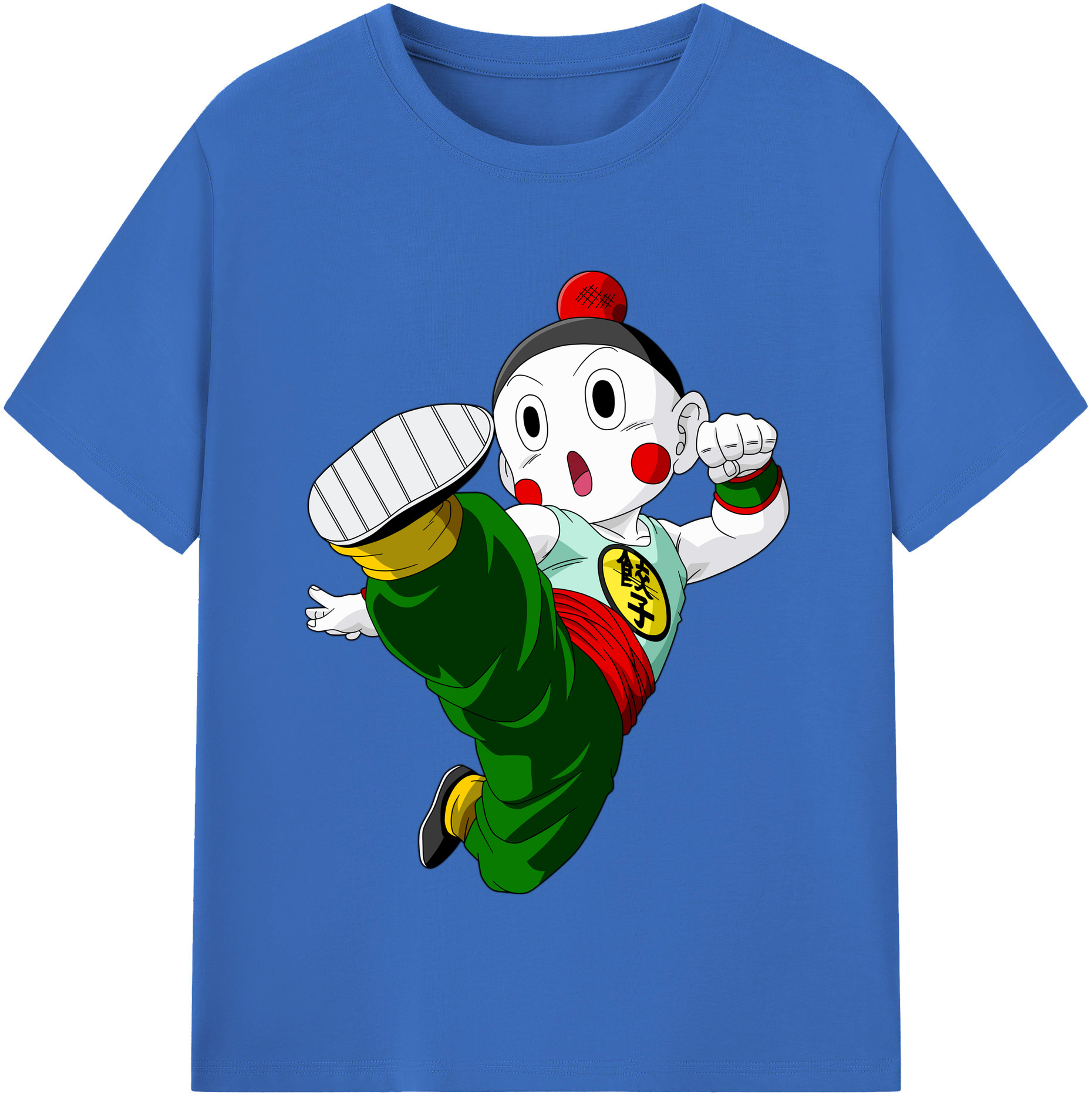 （画像用） ドラゴンボール 餃子（チャオズ）DRAGON BALL Chaoz 綿100％半袖Tシャツ（フロントプリント）