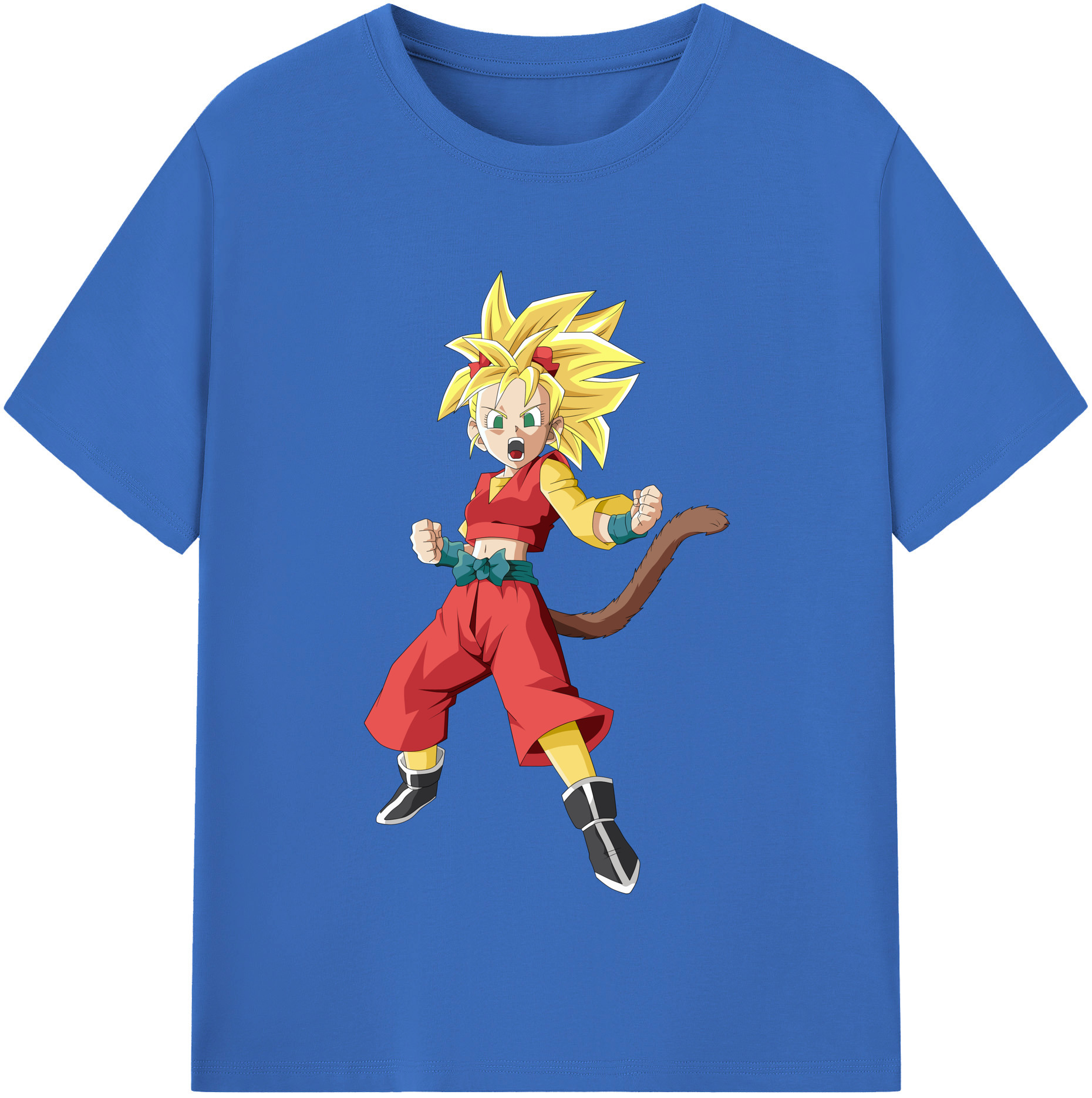 （画像用） ドラゴンボール カリフラ DRAGON BALL Caulifla 綿100％半袖Tシャツ（フロントプリント）