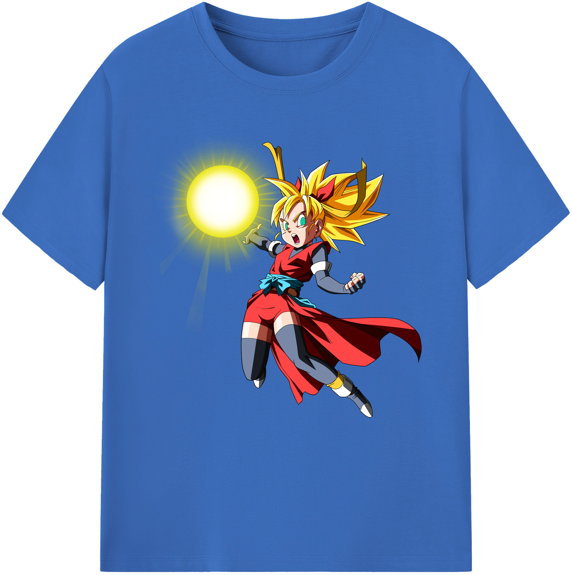 （画像用） ドラゴンボール カリフラ DRAGON BALL Caulifla 綿100％半袖Tシャツ（フロントプリント）