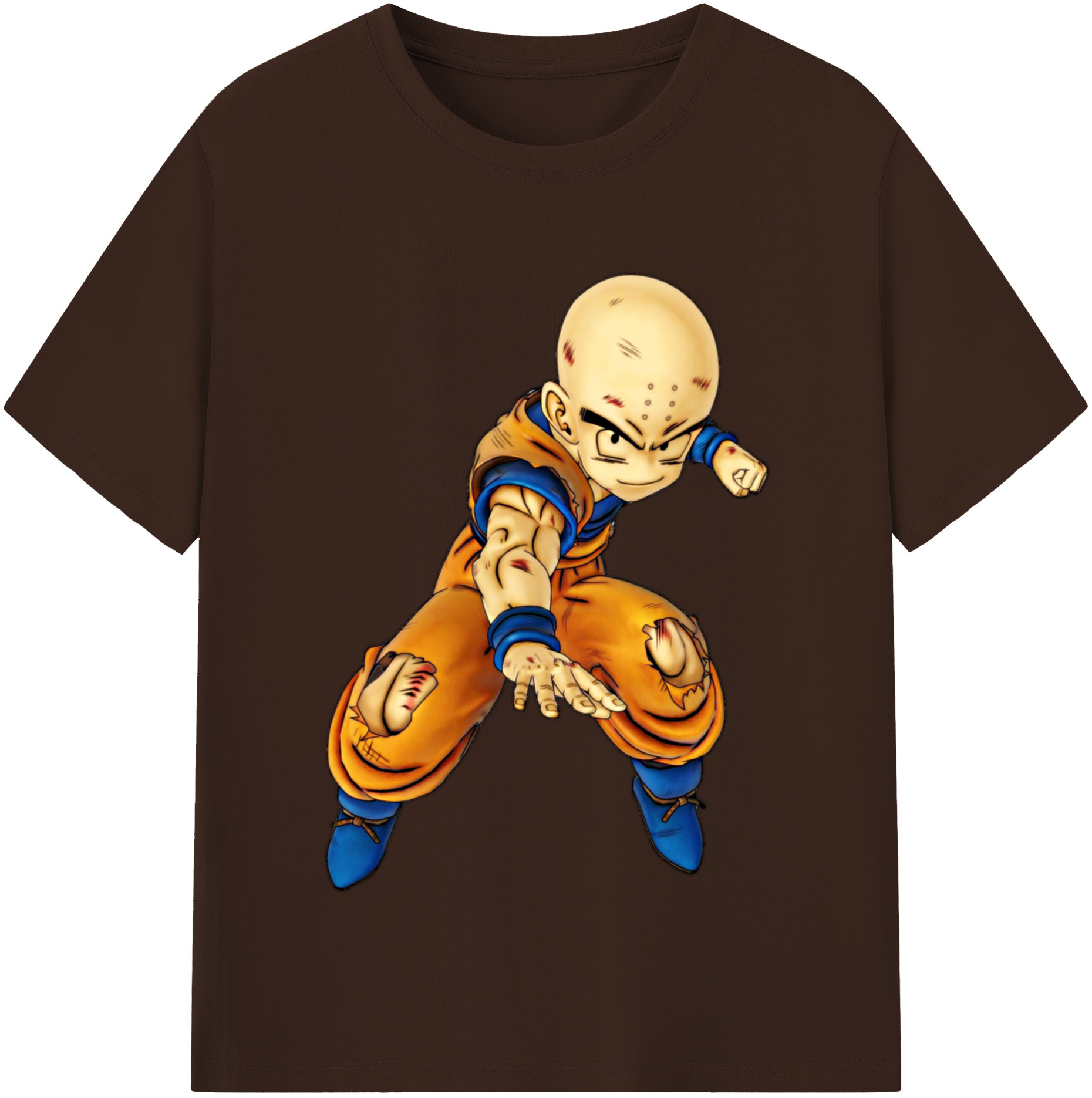 （画像用） ドラゴンボール クリリン DRAGON BALL krillin 綿100％半袖Tシャツ（フロントプリント）