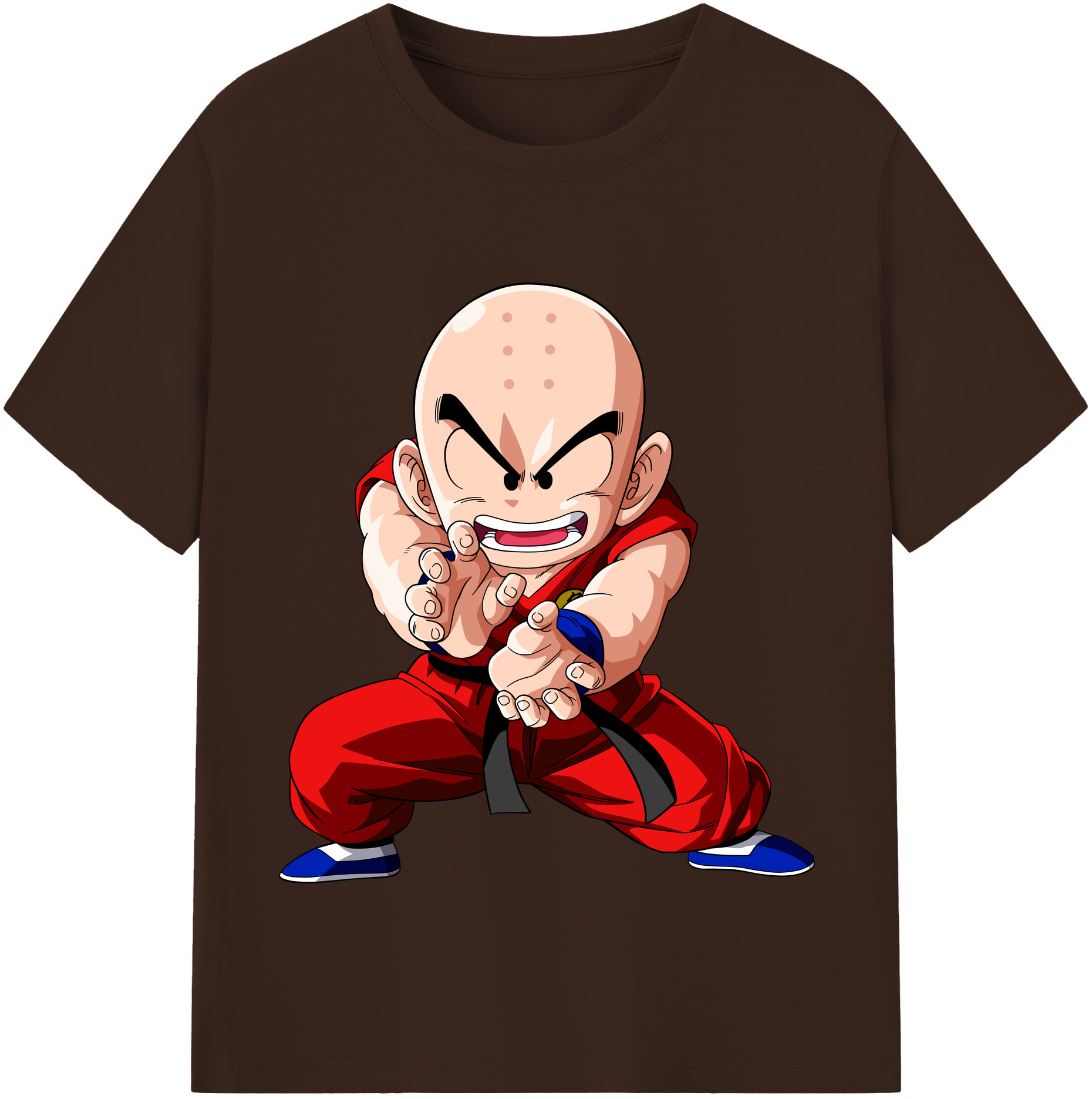 （画像用） ドラゴンボール クリリン DRAGON BALL krillin 綿100％半袖Tシャツ（フロントプリント）