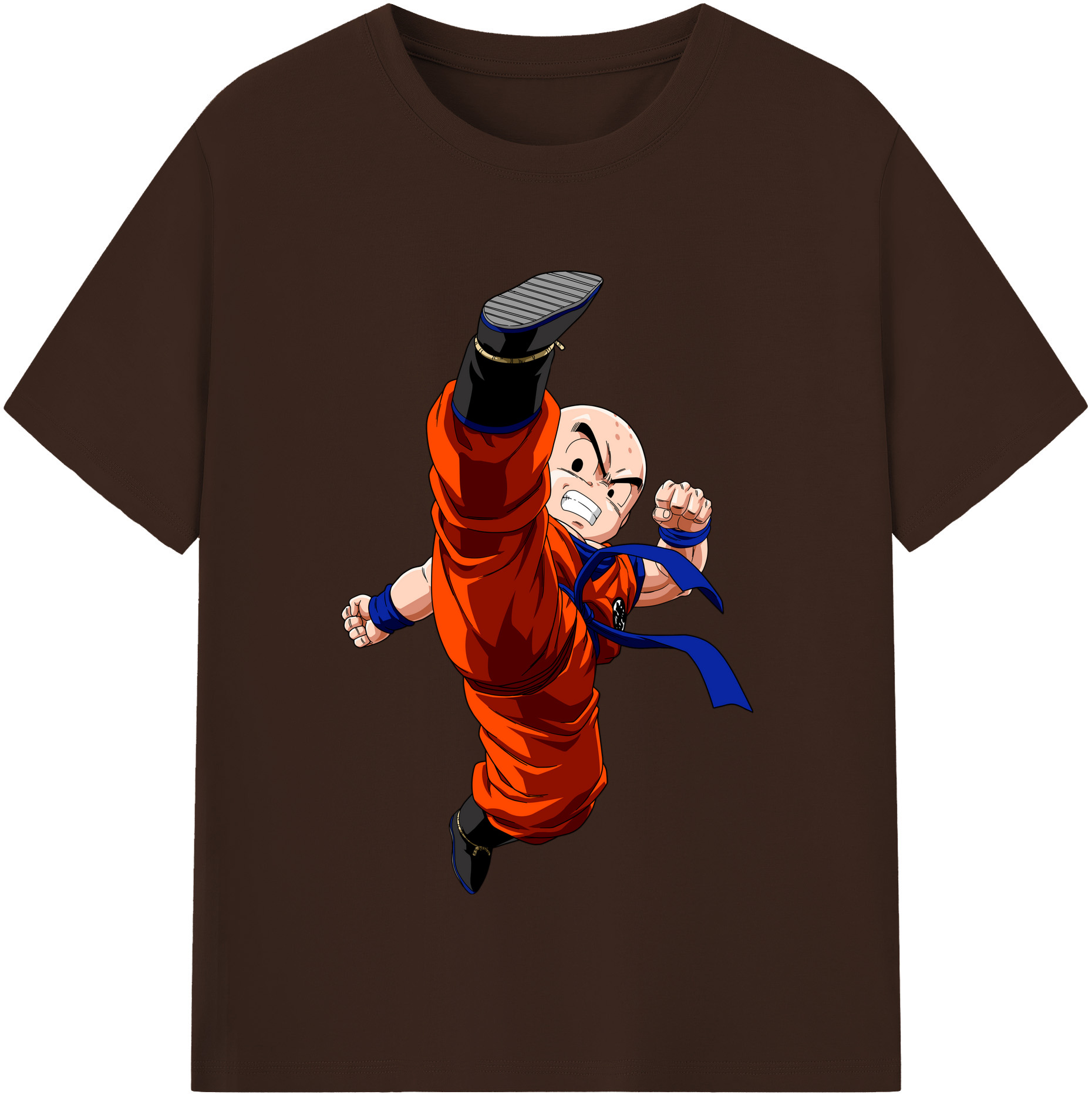 （画像用） ドラゴンボール クリリン DRAGON BALL krillin 綿100％半袖Tシャツ（フロントプリント）