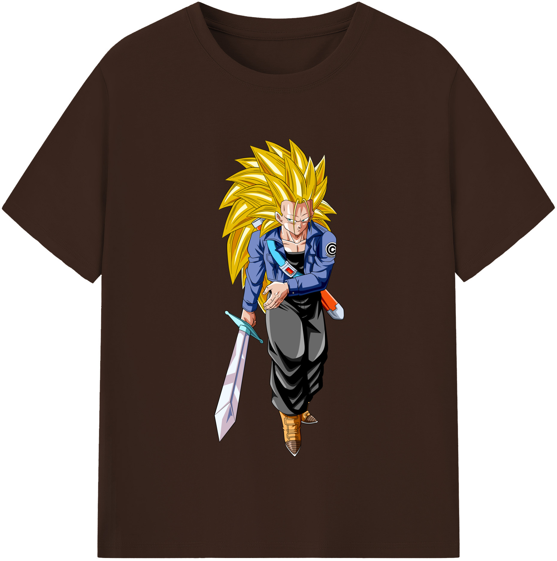 （画像用） ドラゴンボール トランクス（Torankusu）DRAGON BALL Trunks 綿100％半袖Tシャツ（フロントプリント）