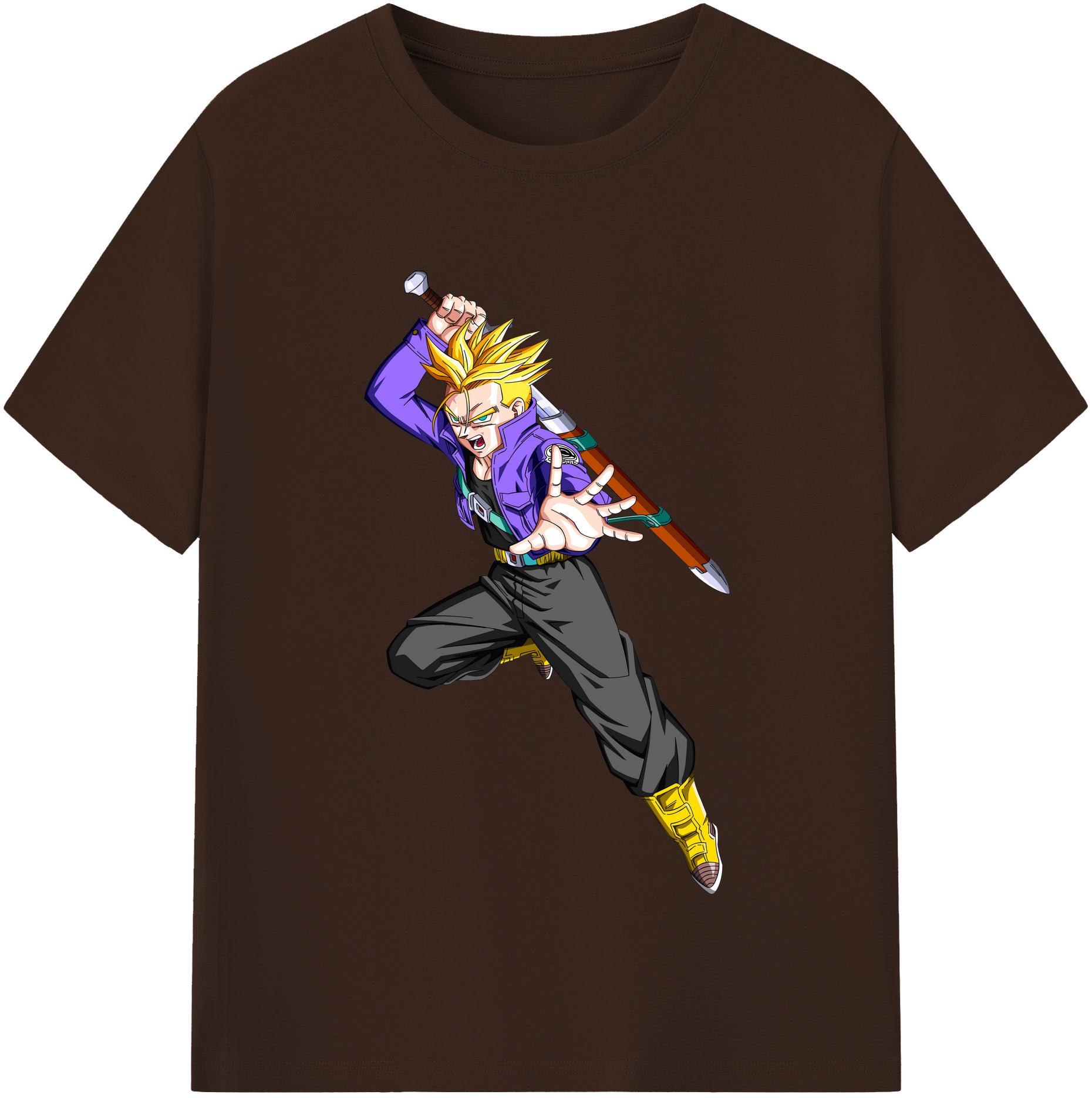 （画像用） ドラゴンボール トランクス（Torankusu）DRAGON BALL Trunks 綿100％半袖Tシャツ（フロントプリント）