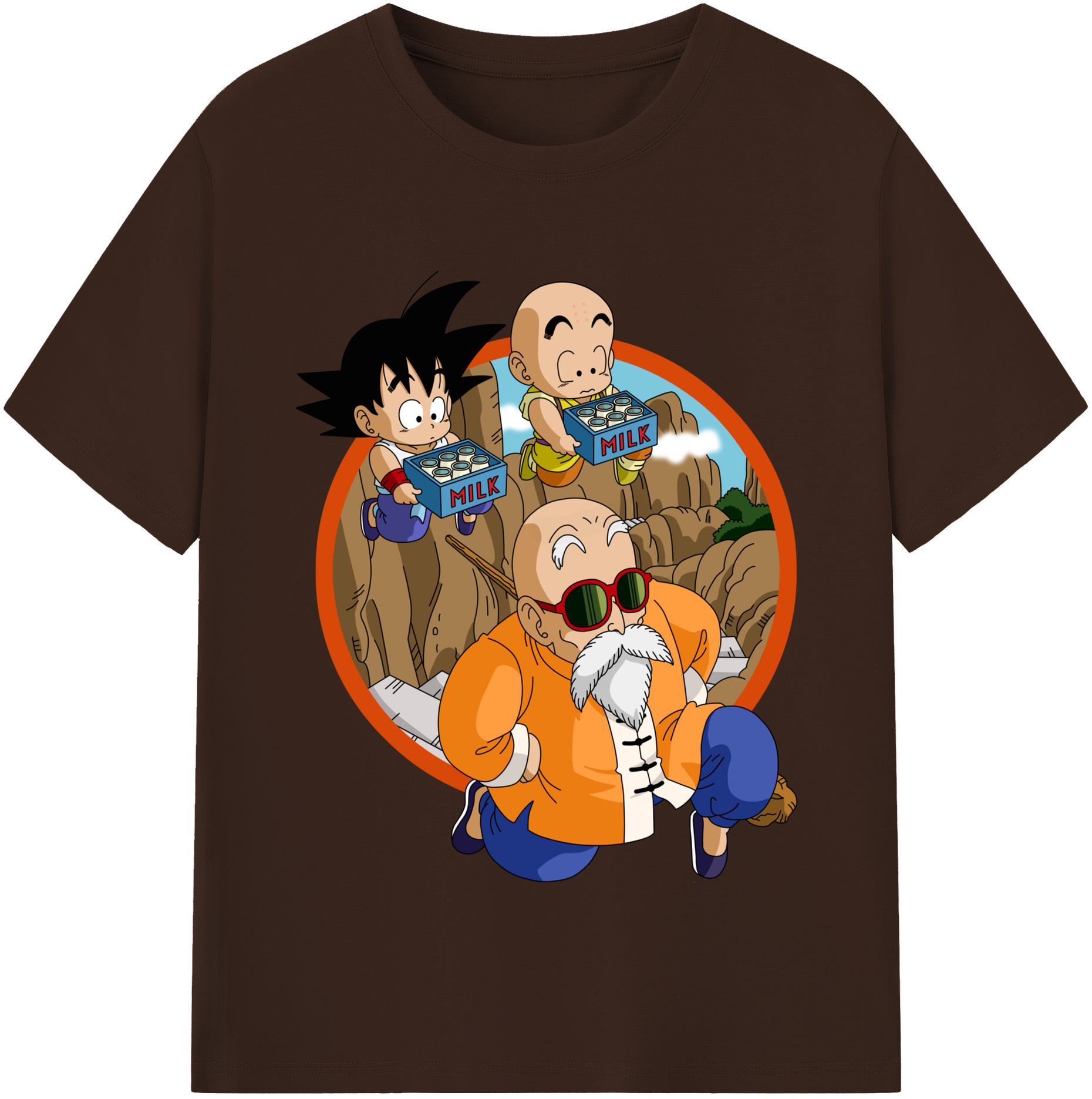 （画像用） ドラゴンボール 亀仙人（かめせんにん） DRAGON BALL Master Roshi Kame Sennin 綿100％半袖Tシャツ（フロントプリント）