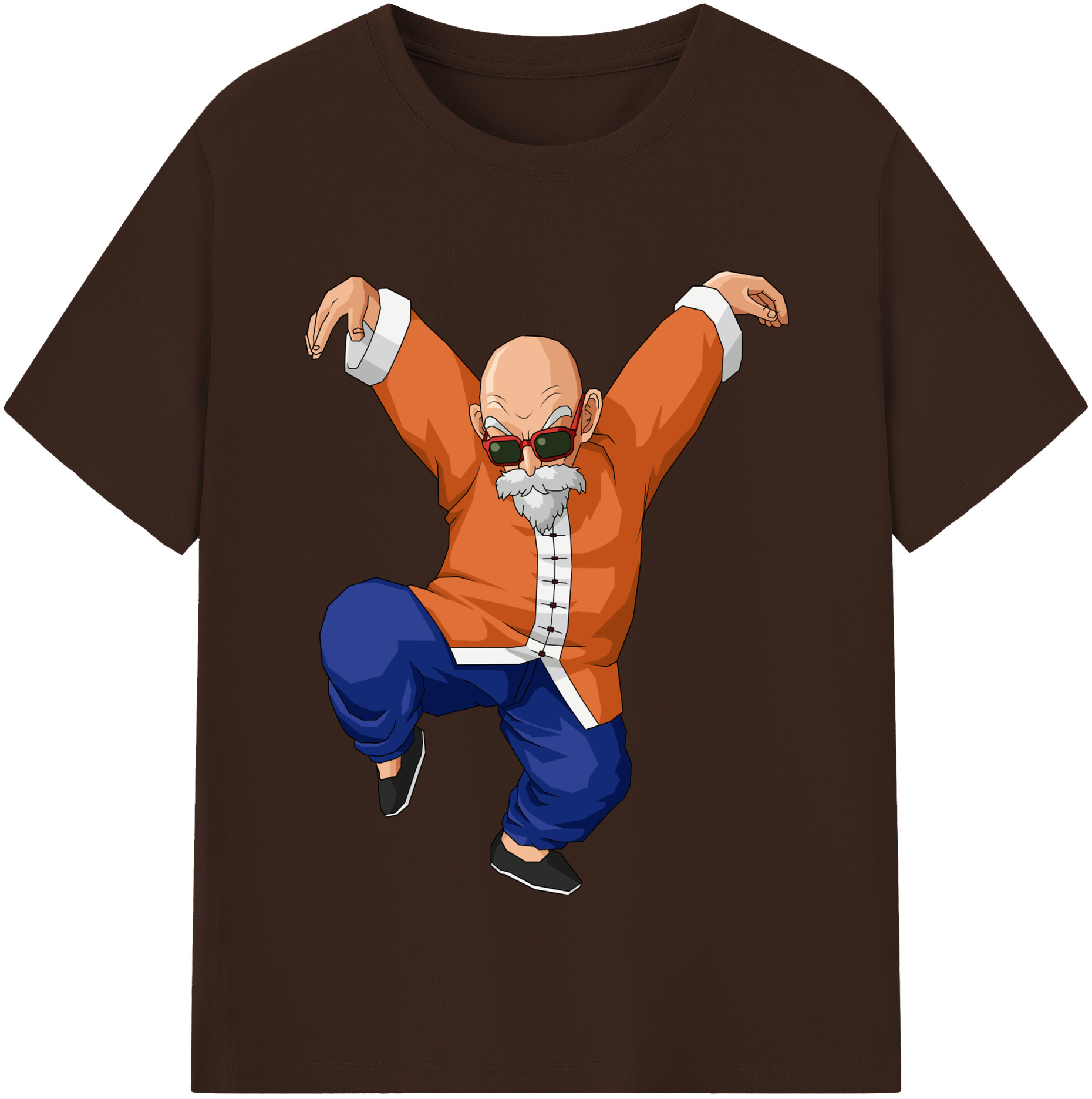 （画像用） ドラゴンボール 亀仙人（かめせんにん） DRAGON BALL Master Roshi Kame Sennin 綿100％半袖Tシャツ（フロントプリント）