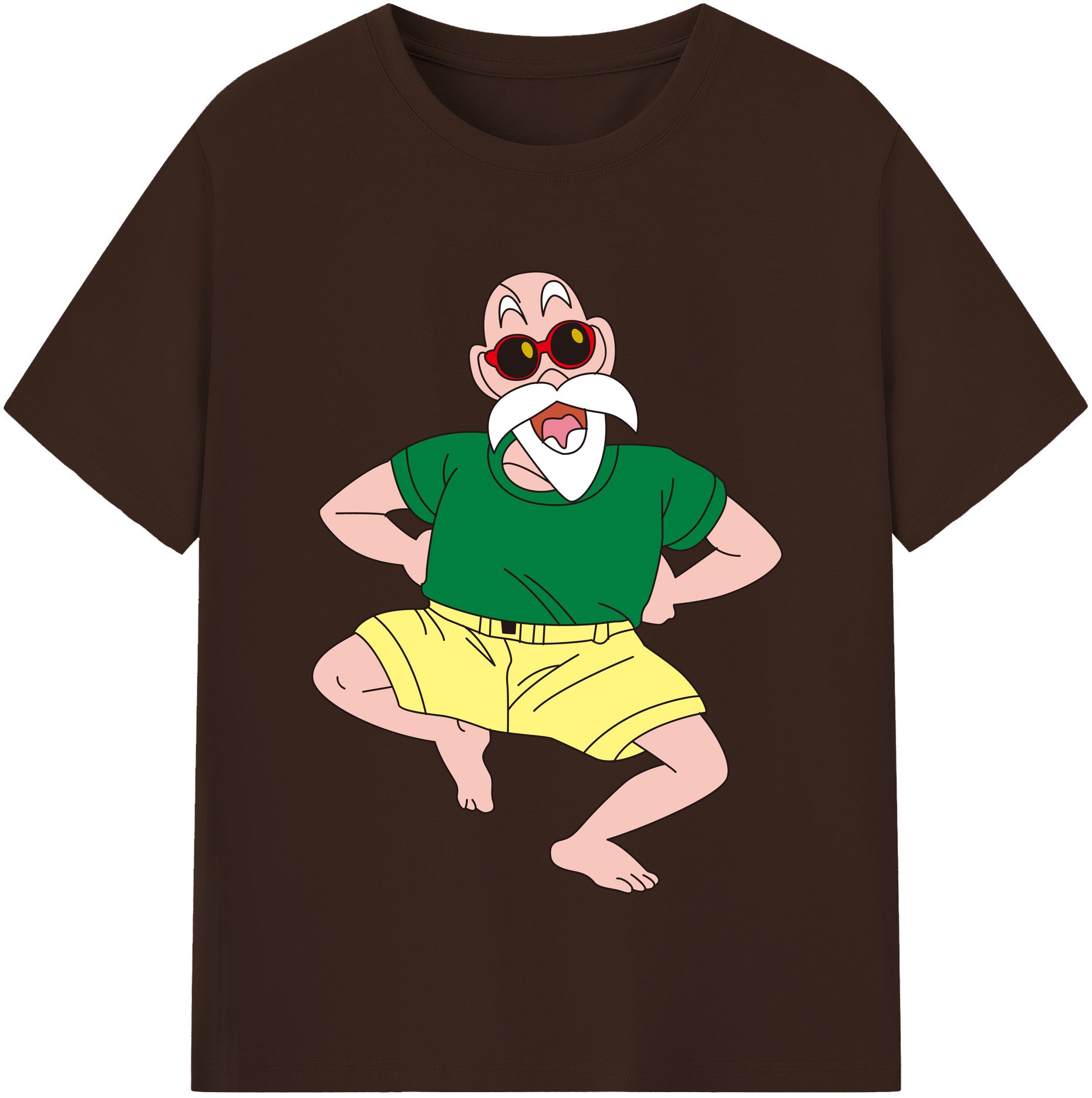 （画像用） ドラゴンボール 亀仙人（かめせんにん） DRAGON BALL Master Roshi Kame Sennin 綿100％半袖Tシャツ（フロントプリント）