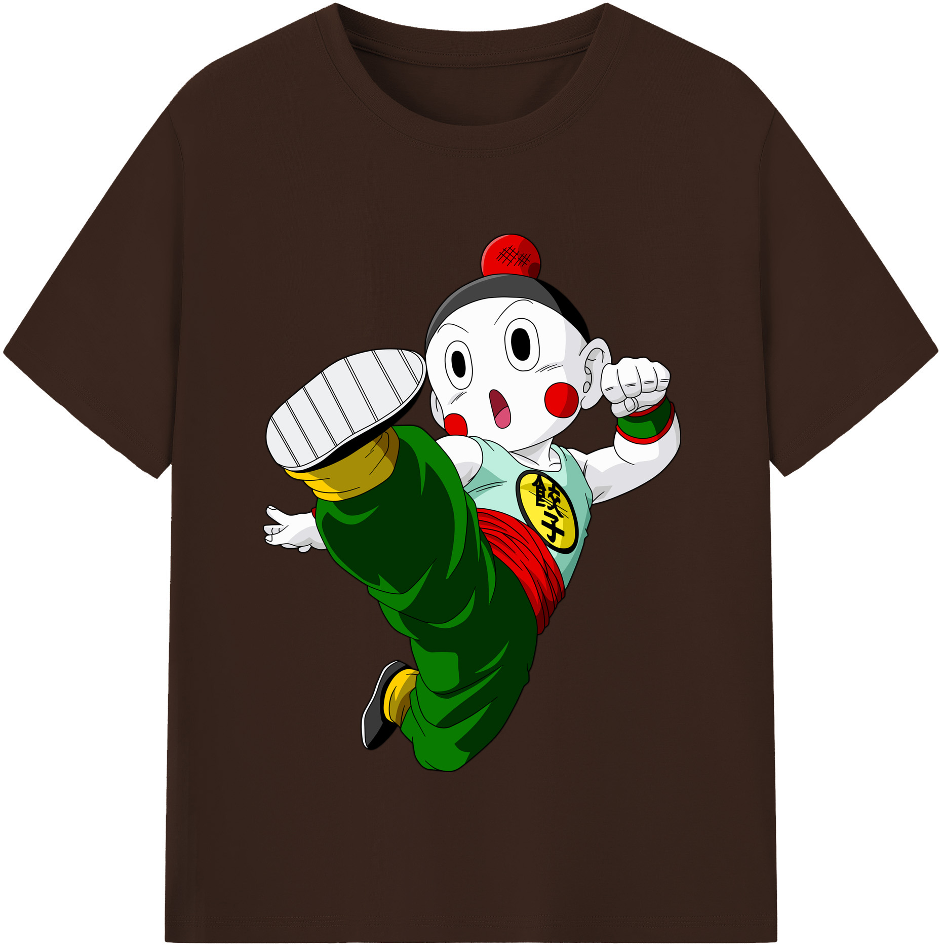 （画像用） ドラゴンボール 餃子（チャオズ）DRAGON BALL Chaoz 綿100％半袖Tシャツ（フロントプリント）