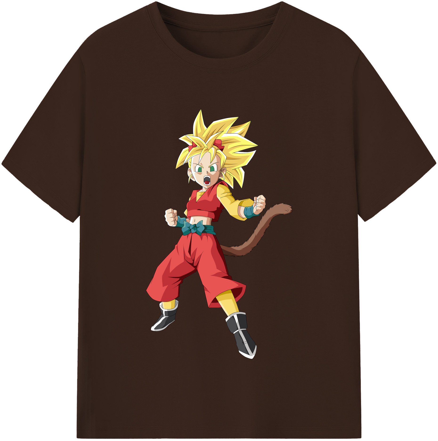 （画像用） ドラゴンボール カリフラ DRAGON BALL Caulifla 綿100％半袖Tシャツ（フロントプリント）
