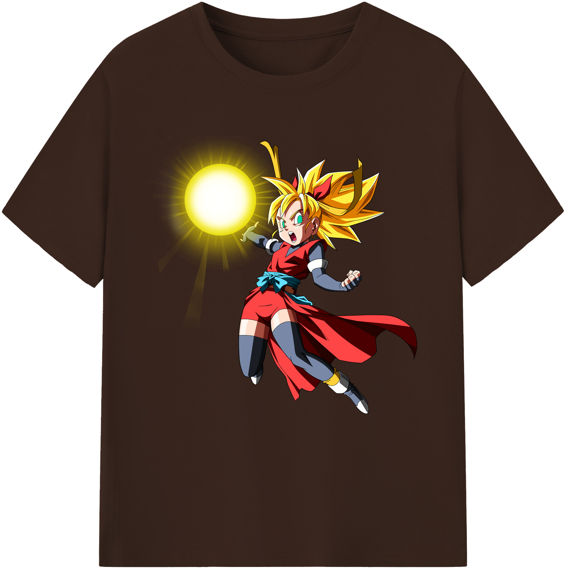 （画像用） ドラゴンボール カリフラ DRAGON BALL Caulifla 綿100％半袖Tシャツ（フロントプリント）