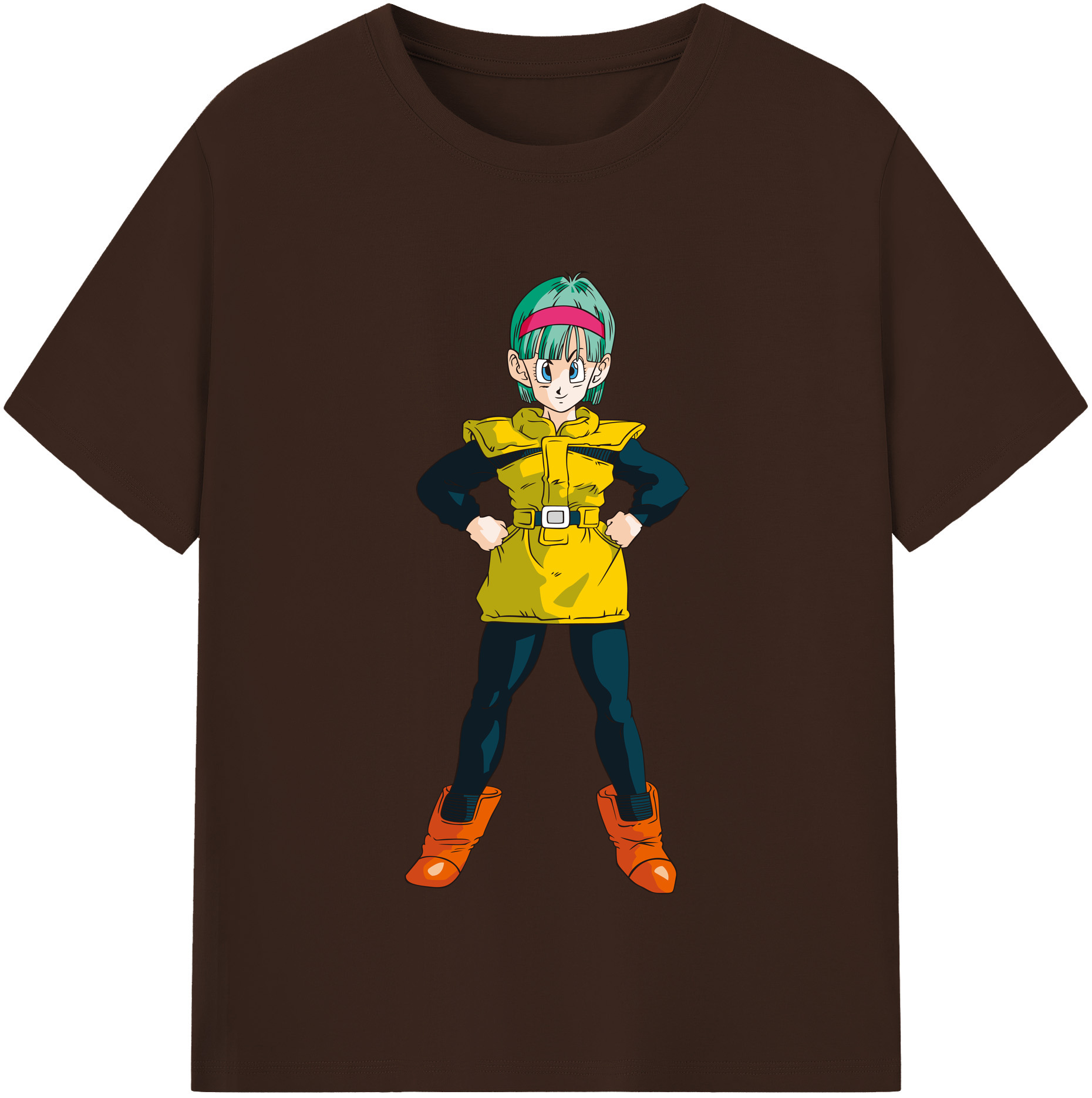 （画像用） ドラゴンボール ブルマ DRAGON BALL Bulma 綿100％半袖Tシャツ（フロントプリント）