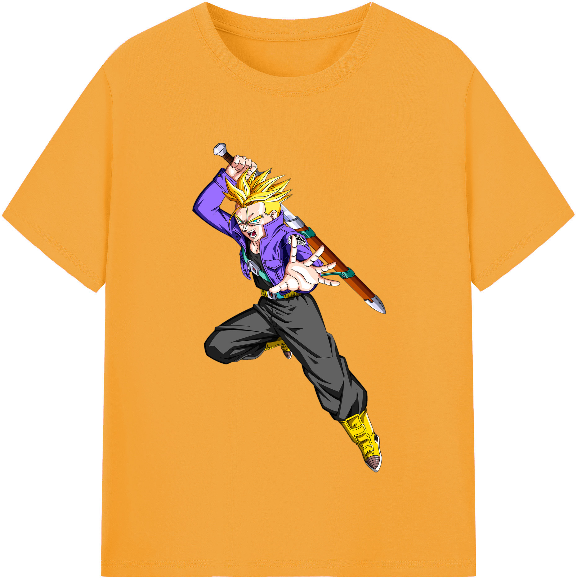 （画像用） ドラゴンボール トランクス（Torankusu）DRAGON BALL Trunks 綿100％半袖Tシャツ（フロントプリント）
