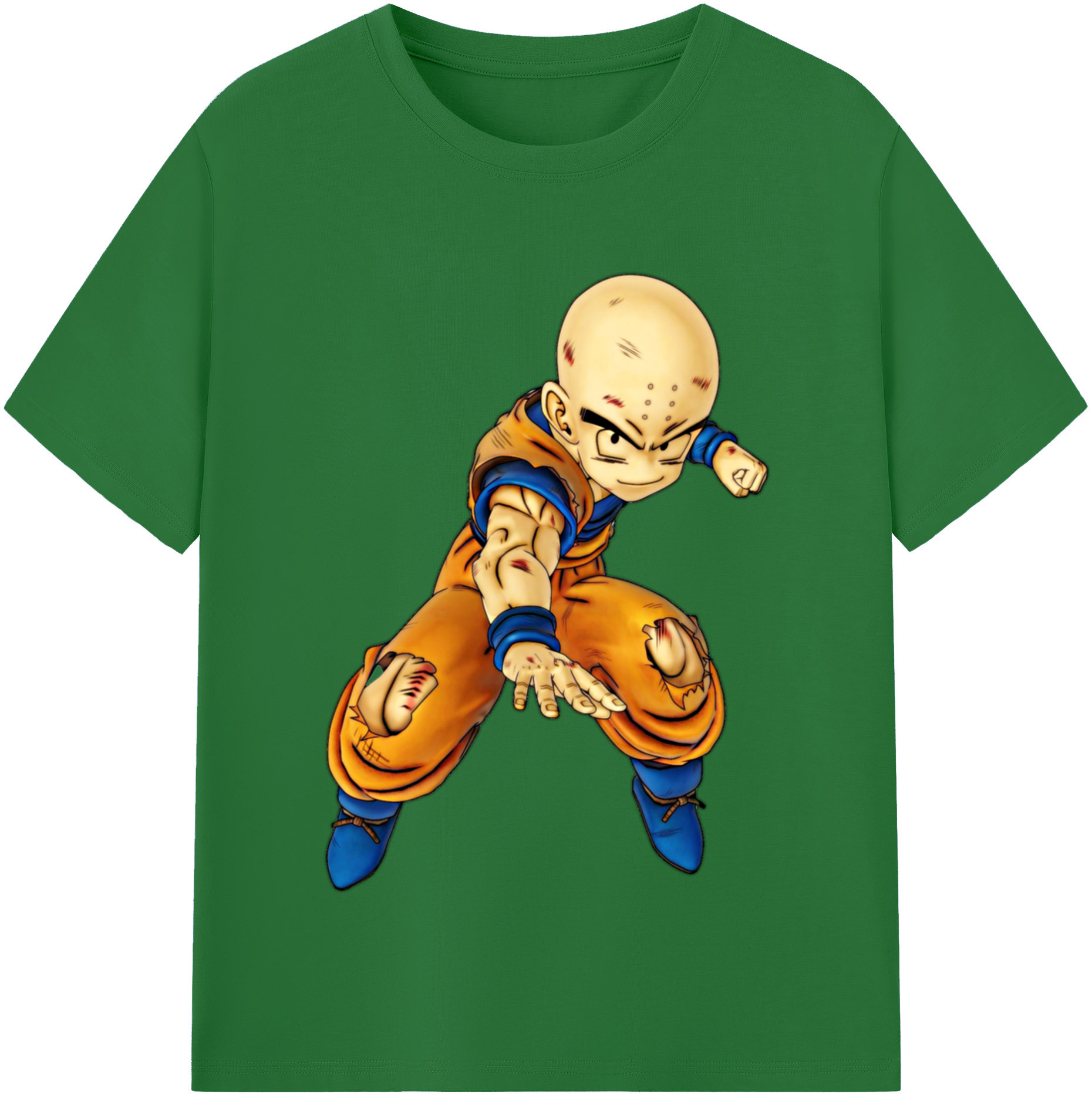 （画像用） ドラゴンボール クリリン DRAGON BALL krillin 綿100％半袖Tシャツ（フロントプリント）