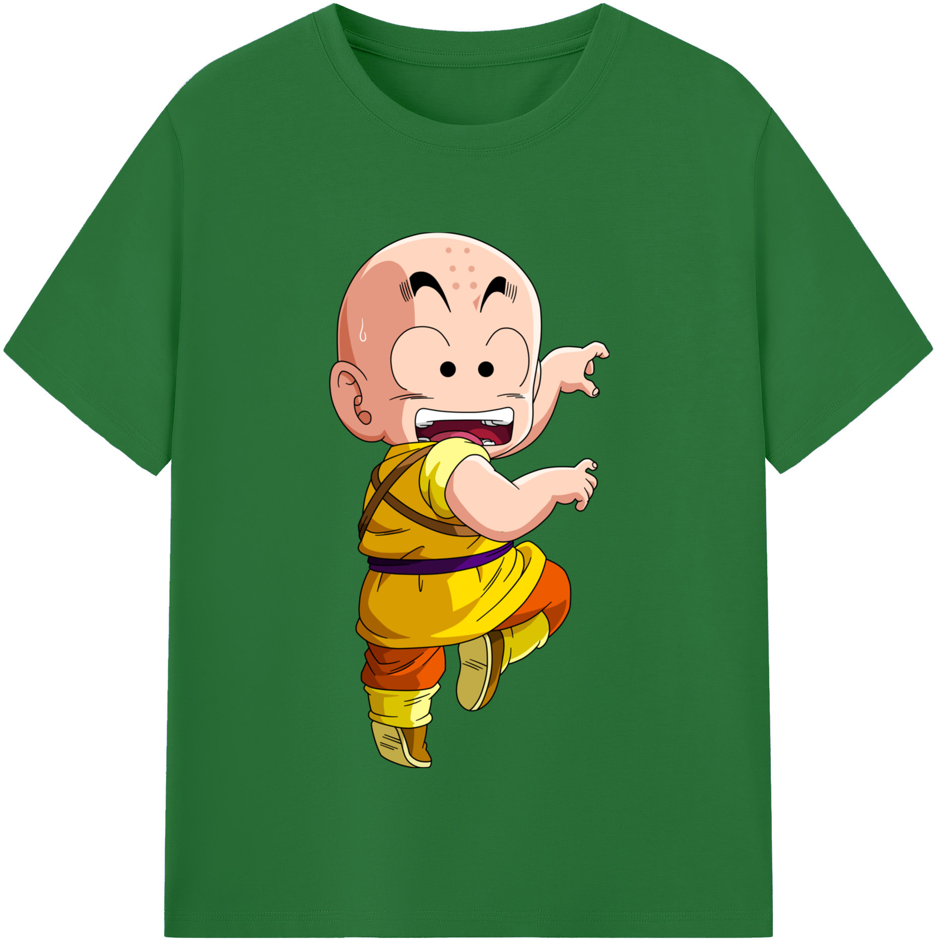 （画像用） ドラゴンボール クリリン DRAGON BALL krillin 綿100％半袖Tシャツ（フロントプリント）