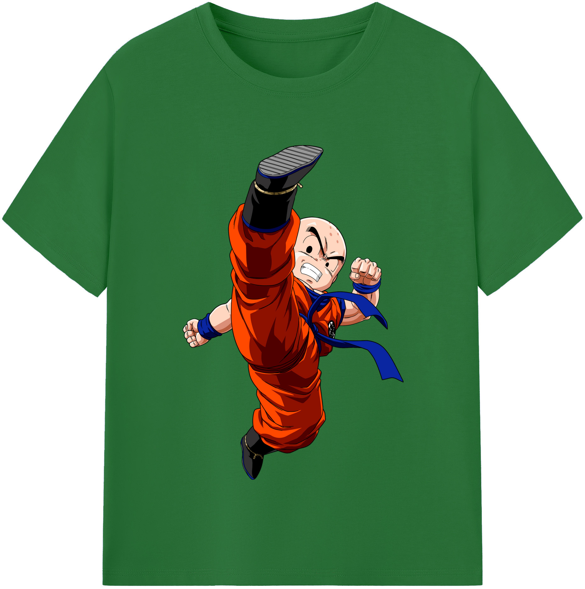 （画像用） ドラゴンボール クリリン DRAGON BALL krillin 綿100％半袖Tシャツ（フロントプリント）