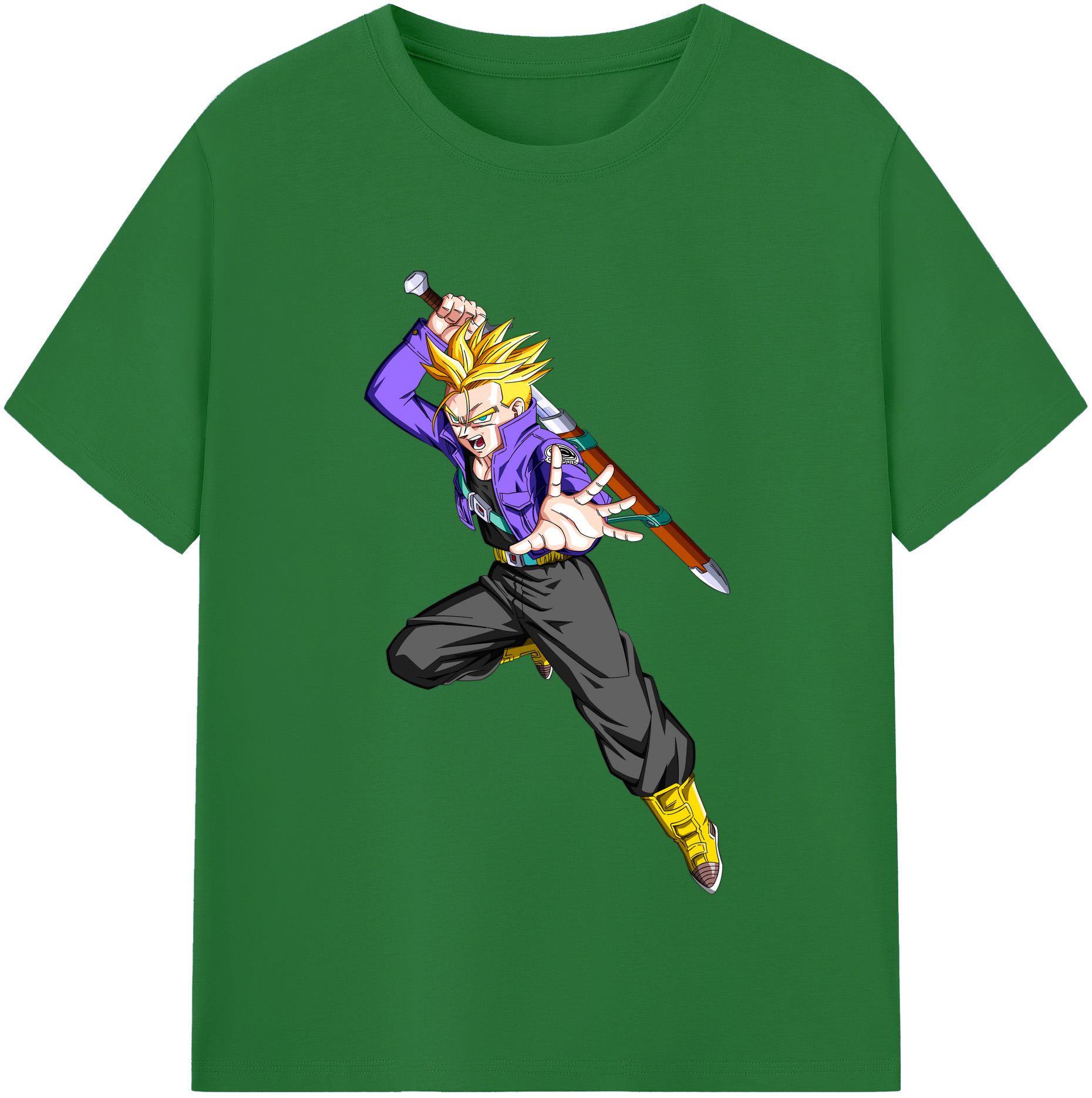 （画像用） ドラゴンボール トランクス（Torankusu）DRAGON BALL Trunks 綿100％半袖Tシャツ（フロントプリント）